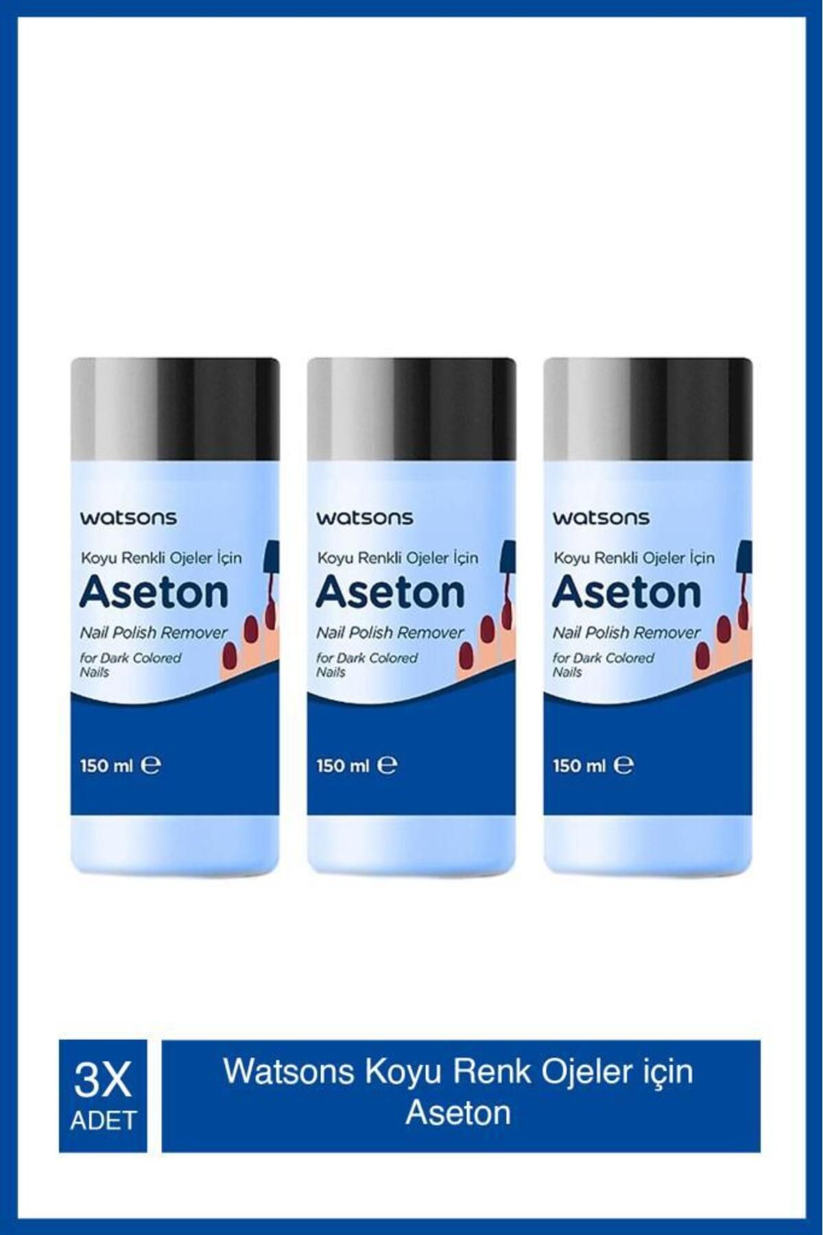 Watsons Koyu Renk Ojeler Için Aseton 150ml Tr X3 Adet