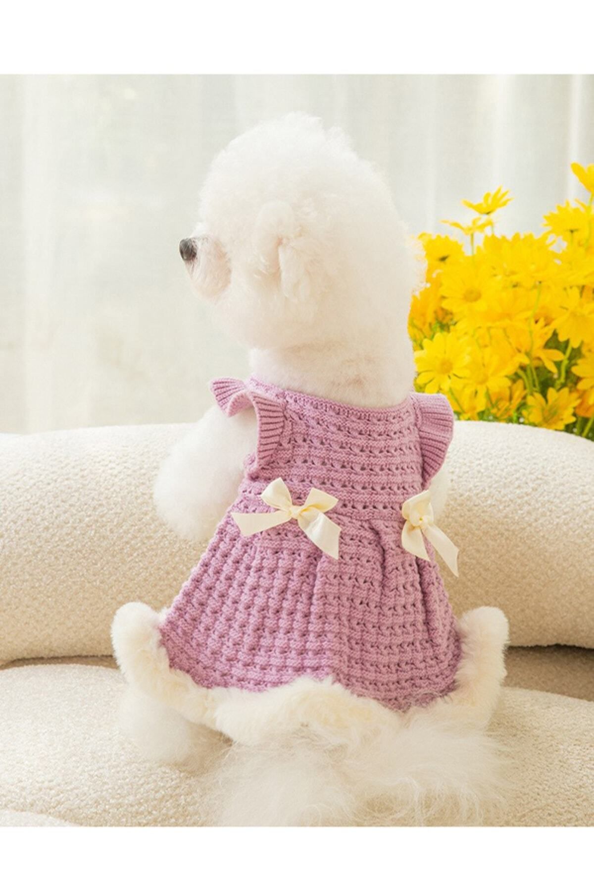 Dolce Pets Kedi Köpek Kıyafeti Örgü Elbise/knit Dress