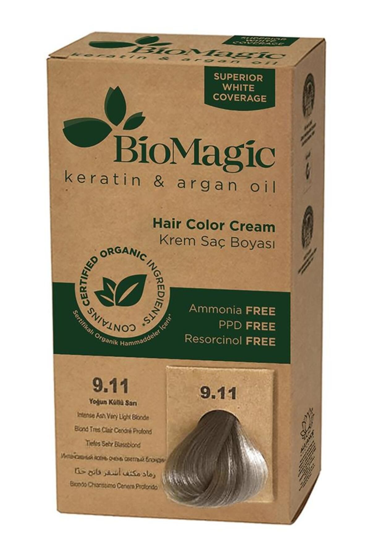 BioMagic Saç Boyası 9.11 Yogun Küllü Sarı