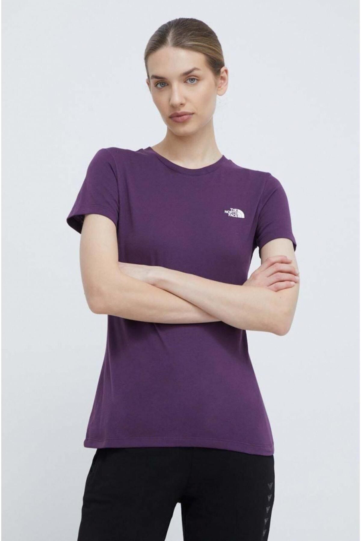 The North Face W S/S SIMPLE DOME SLIM TEE PURPLE