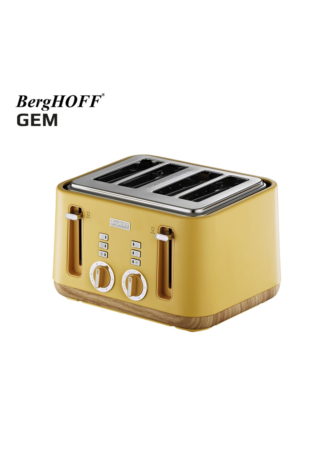 Berghoff GEM NATURAL Sarı Dört Dilim Ekmek Kızartma Makinesi
