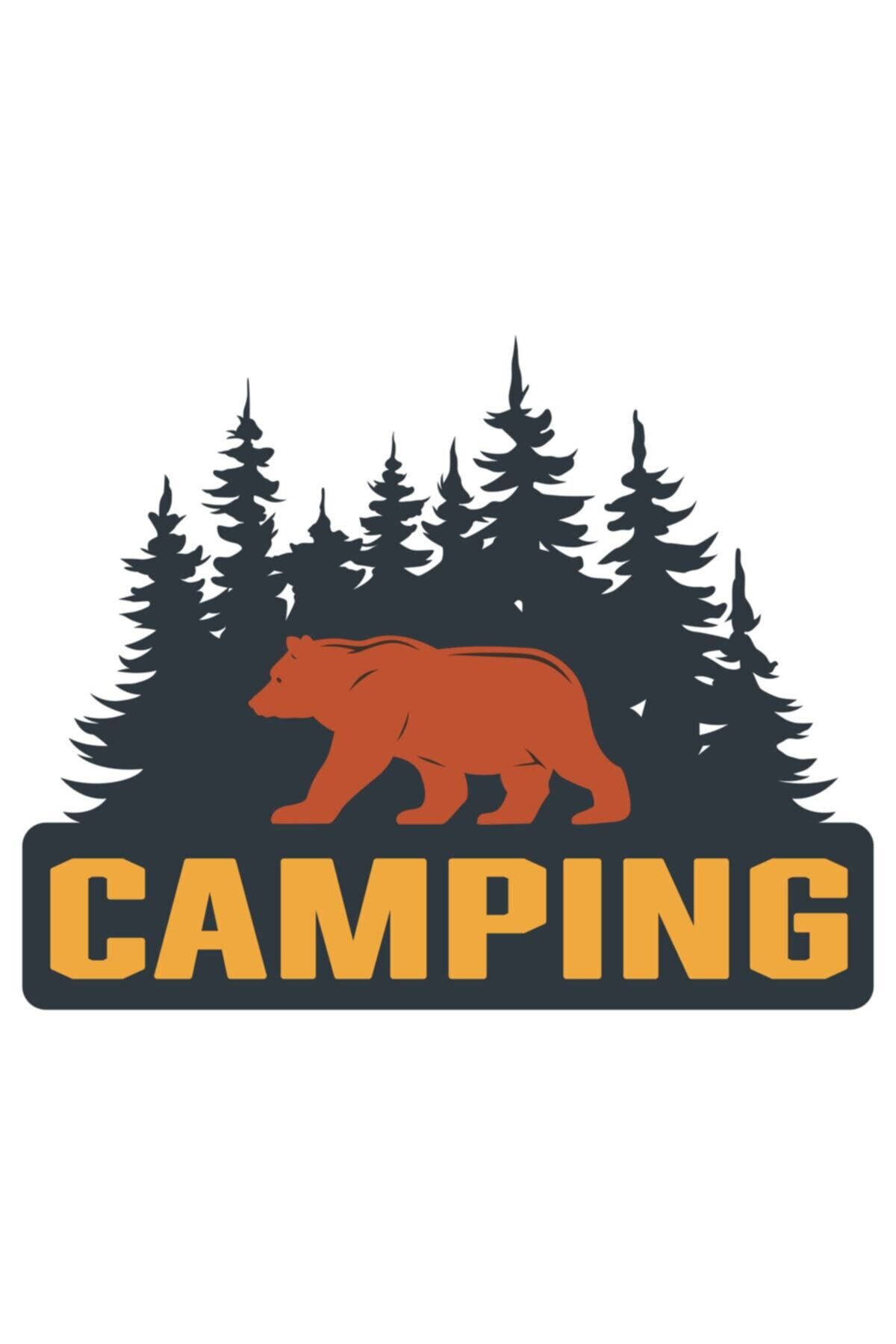 HMNL Off Road Camping Adventure Kamp Sticker Offroad Ayı Bear Sticker 14 X 11 Cm