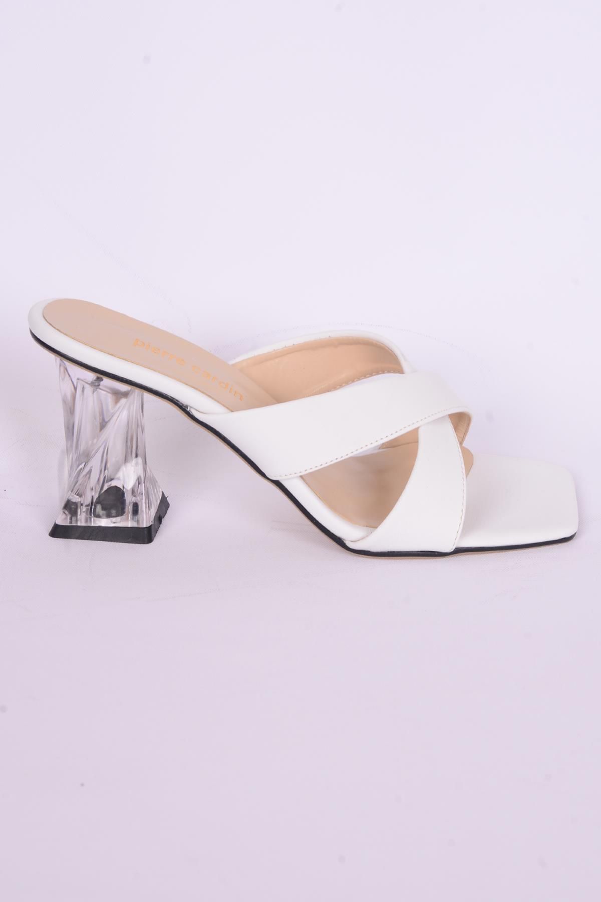Pierre Cardin 52221 Kadın Beyaz Topuklu Ayakkabı