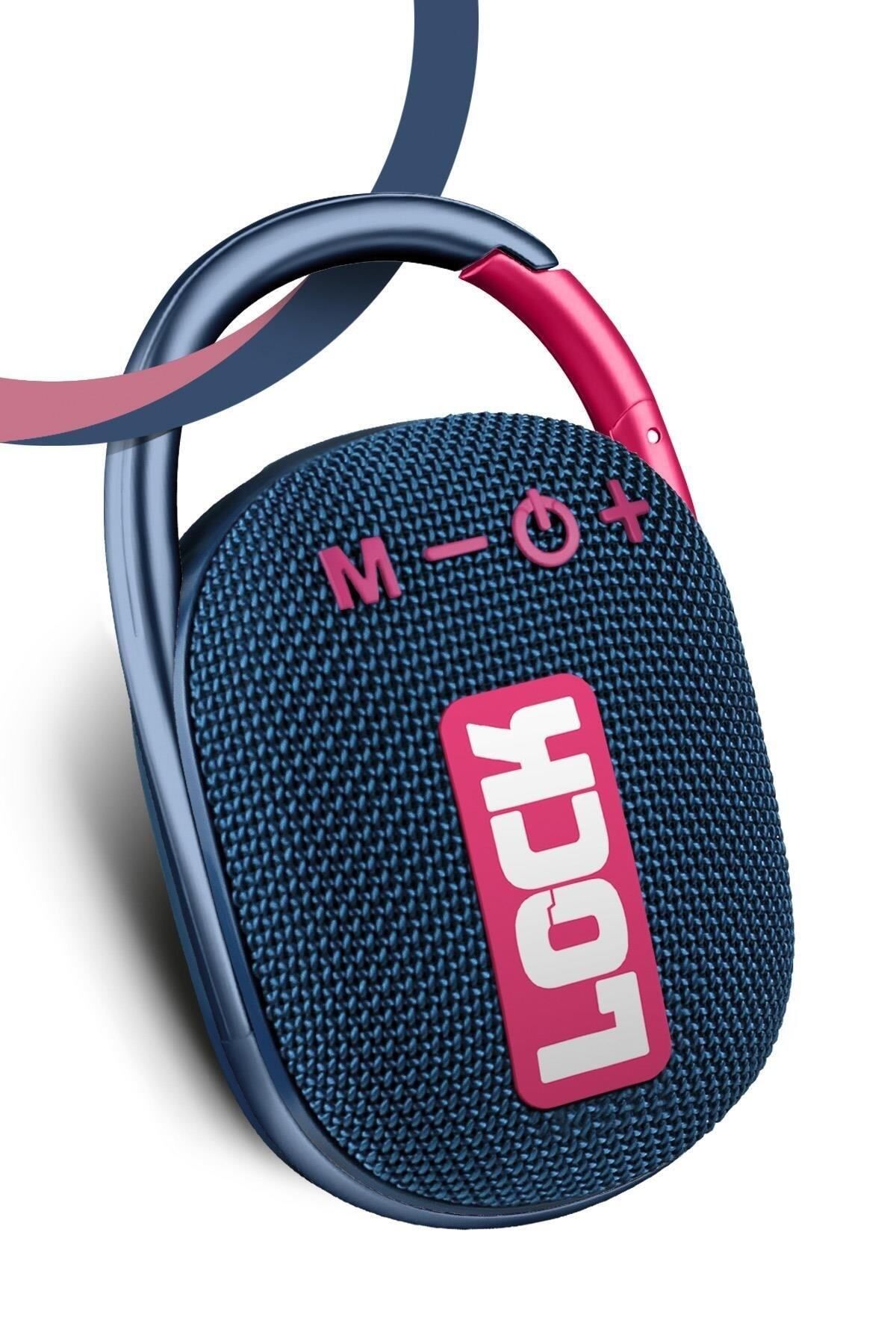 Genel Markalar Lock Mavi Taşınabilir Bluetooth Hoparlör Ses Bombası Kilit Özellikli Yüksek Ses Gücü