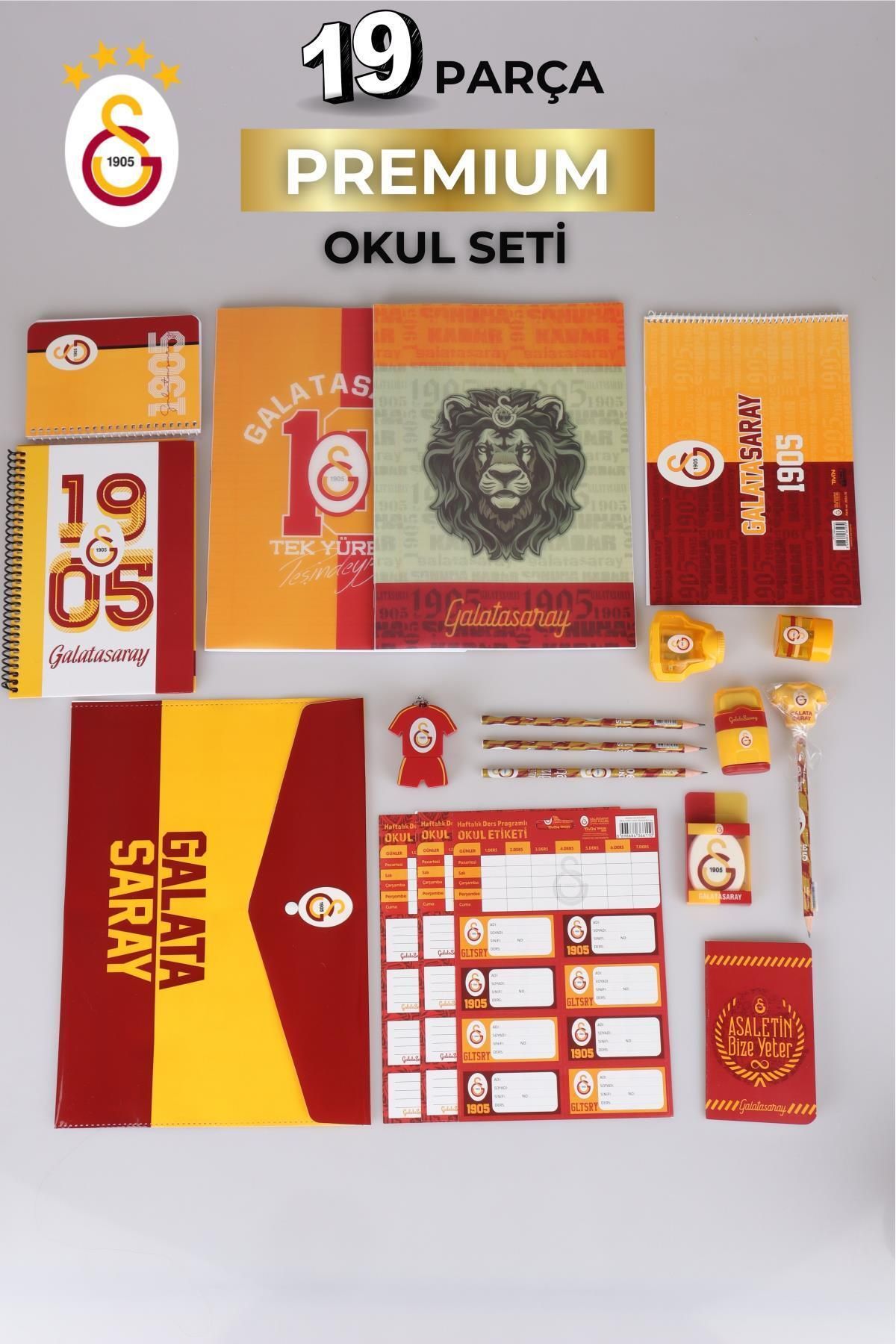 Galatasaray LİSANSLI GALATASARAY 19 PARÇA PREMIUM KIRTASİYE SETİ