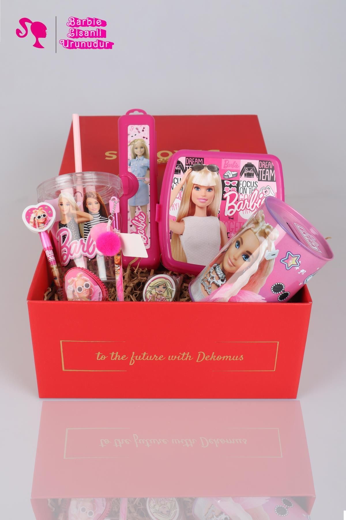 Barbie Dekomus Özel Kutulu Özel Tasarım Kırtasiye Seti