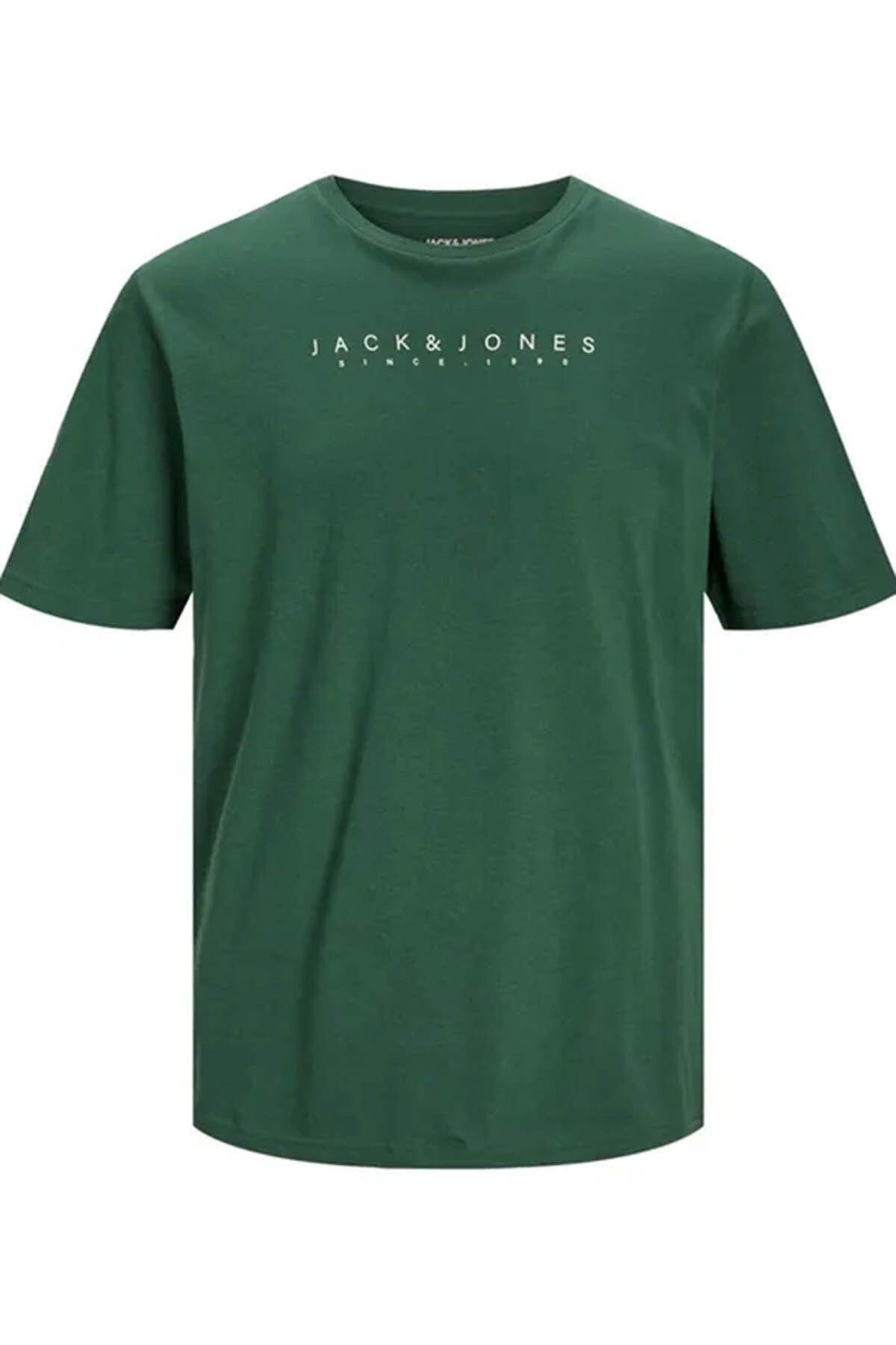 Jack & Jones Erkek T-shirt Koyu Yeşil 12247985