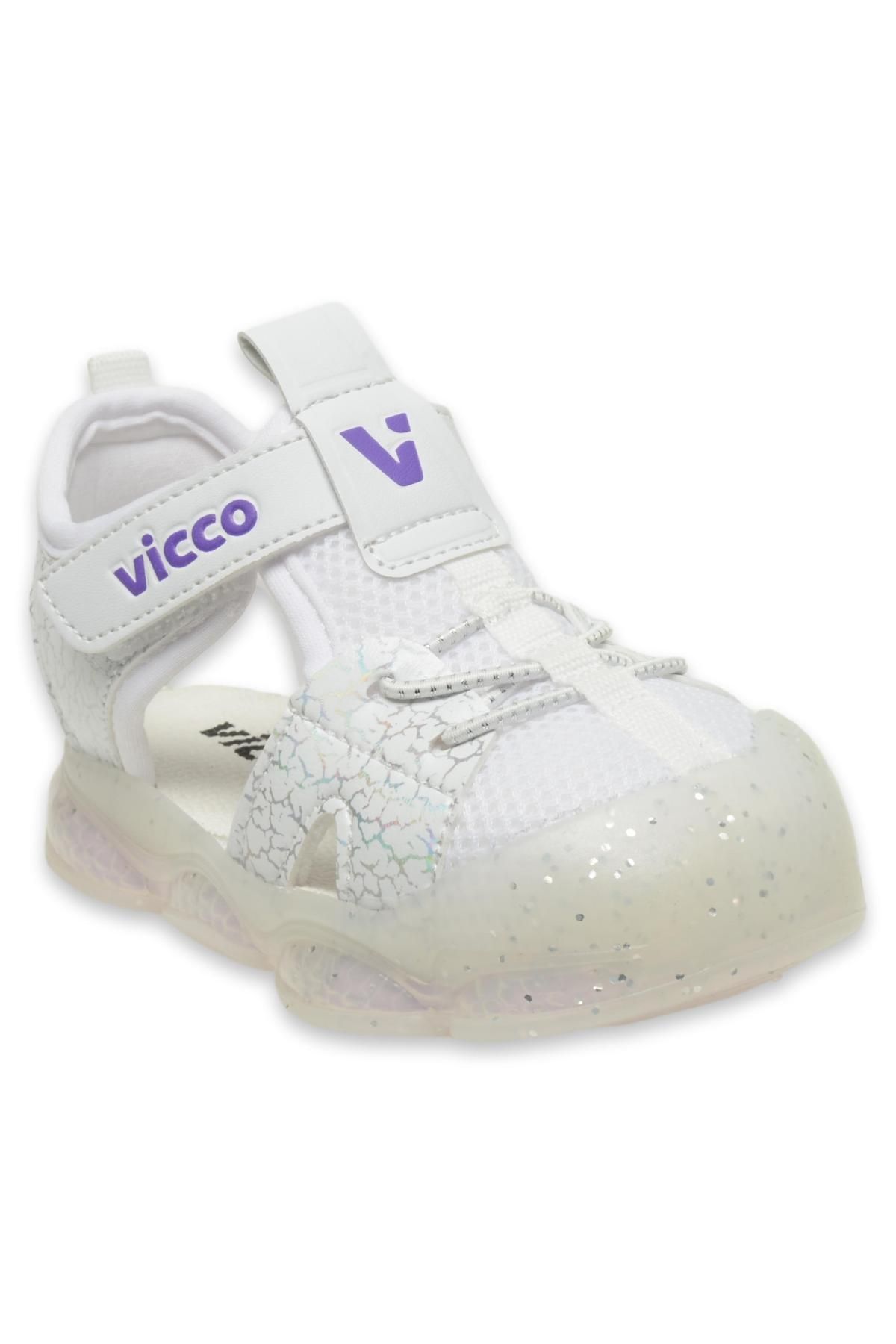 Vicco 321.B24Y211 Bebe Phylon Işıklı Beyaz Çocuk Sandalet