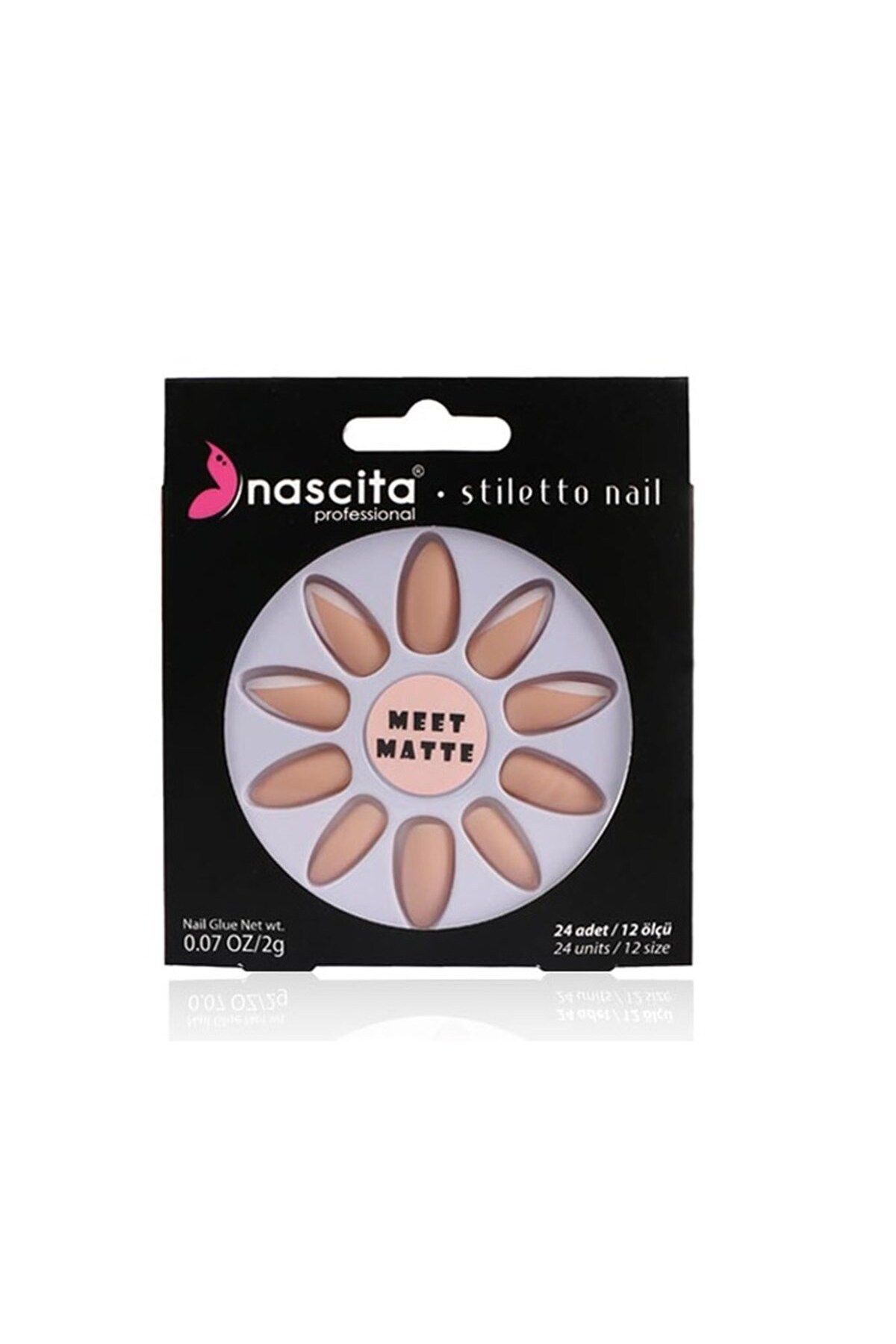 Nascita Stiletto Matte French Nails Takma Tırnak 8680742416806