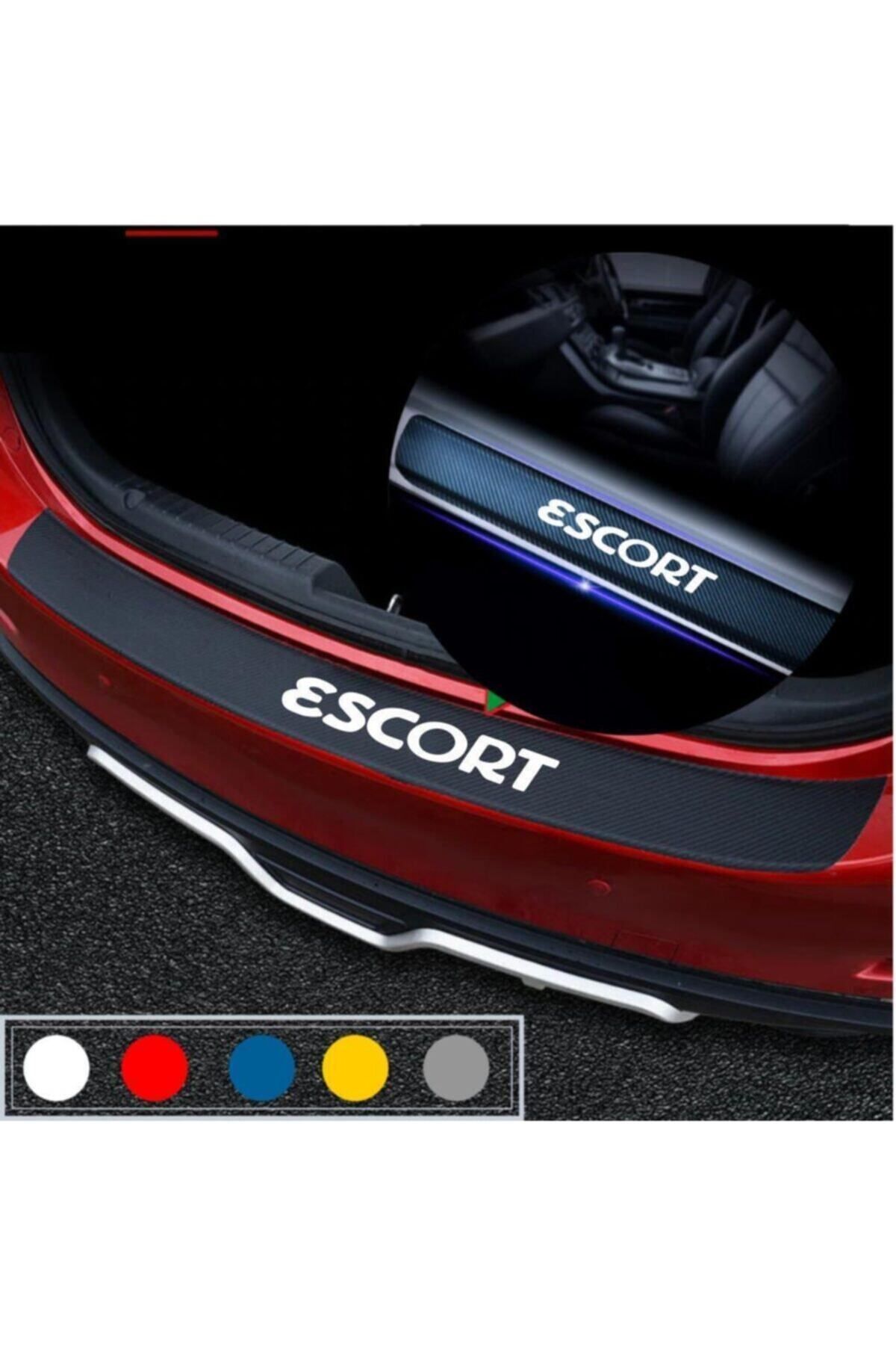 ASİL TİCARET Ford Escort İçin özel yeni uyumlu Aksesuar Oto Bagaj Ve Kapı Eşiği özel yeni sticker Seti Karbon