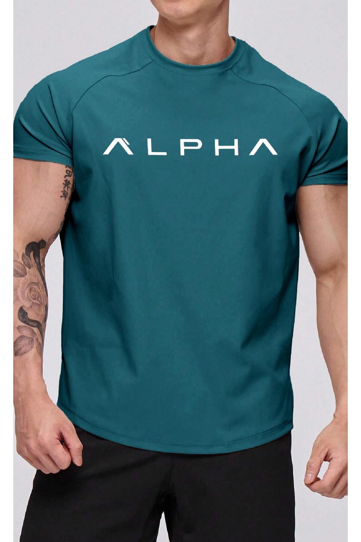 Ghassy Co Ghassy Co. Erkek Alpha Sports Reglan Oval Kesim Penye T-shirt