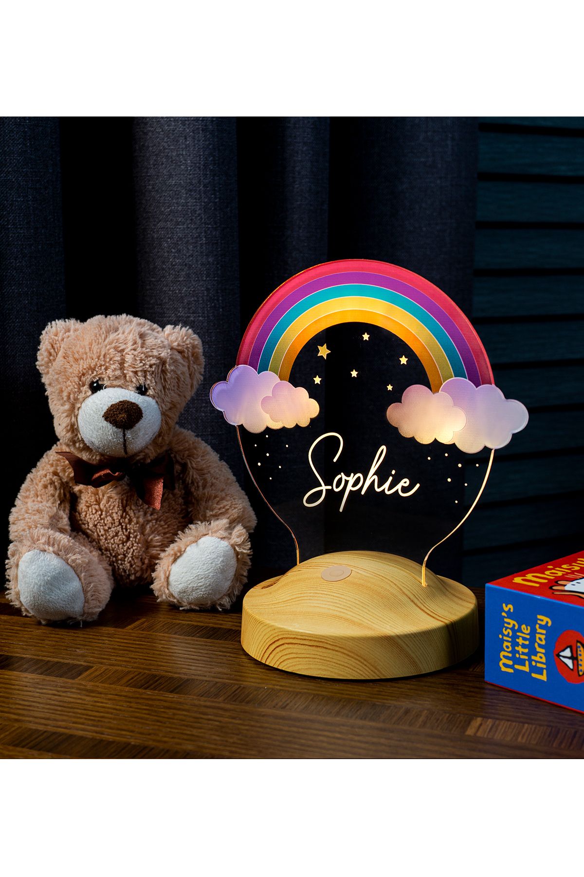 SEVGİLAMBASI Gökkuşağı Rainbow Doğum Günü Hediyesi Led Lamba, Çocuk Odası Gece Lambası