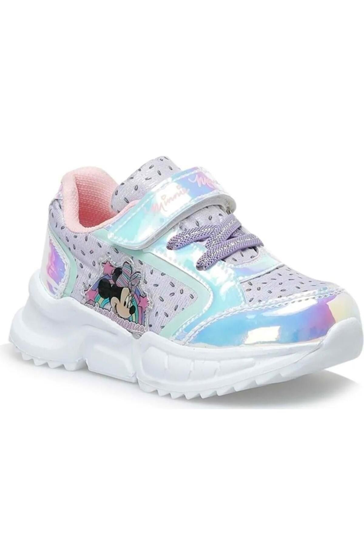 Mickey Mouse Kız Çocuk Parlak Lila Spor Ayakkabı Minnie Sneaker