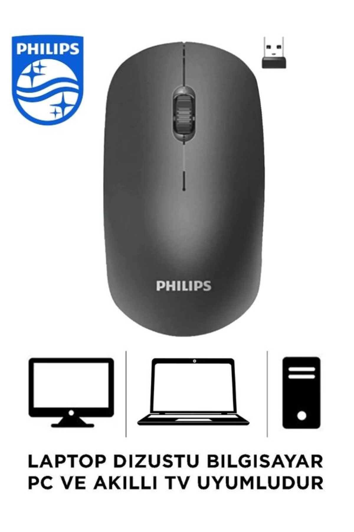 Sarftech M221 Siyah Kablosuz Wireless Mouse 2.4Ghz 1600 Dpi Siyah ( Usb alıcısı kapağın içindedir )