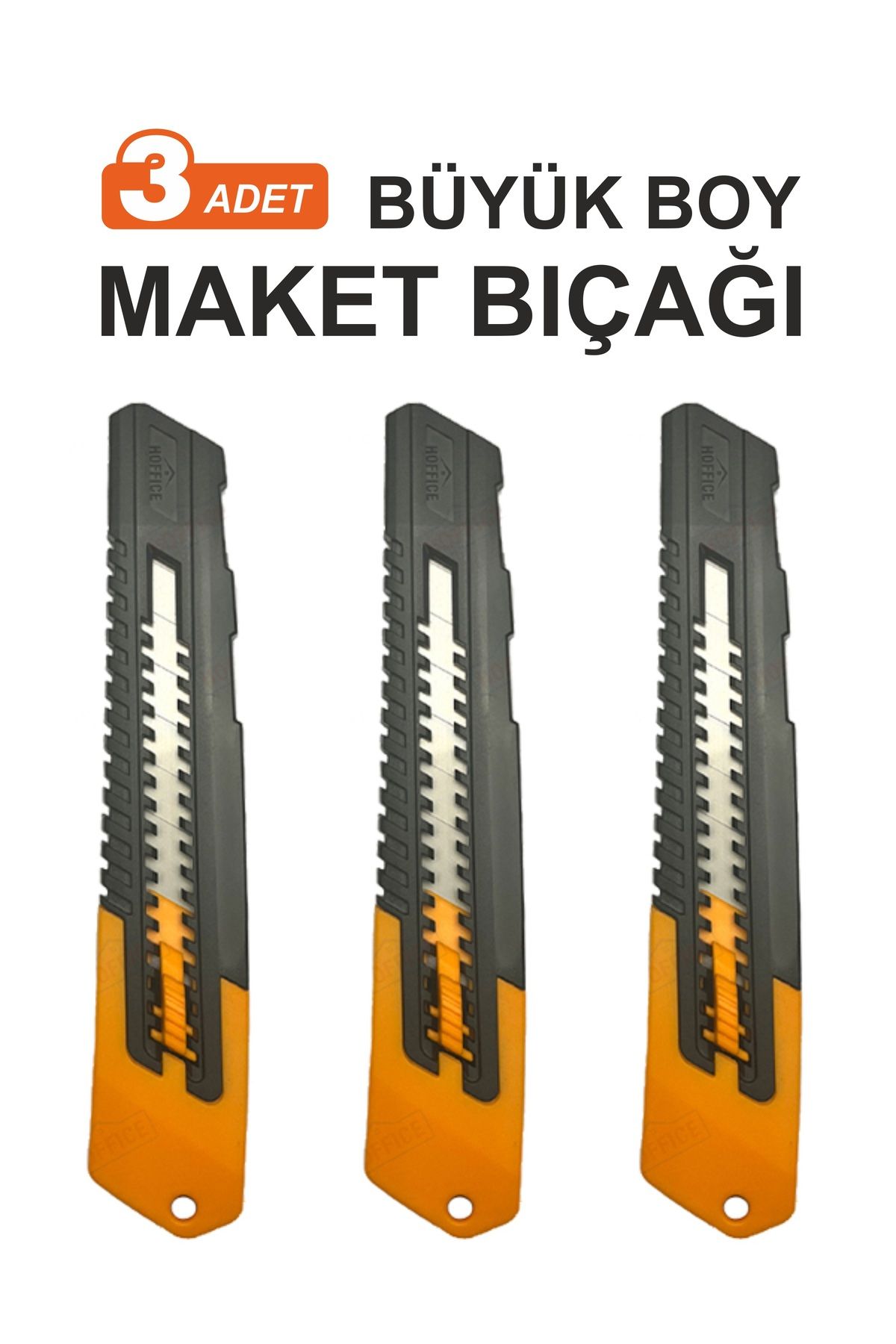 HOFFICE Maket Bıçağı Büyük Boy Falçata (160X18 MM)