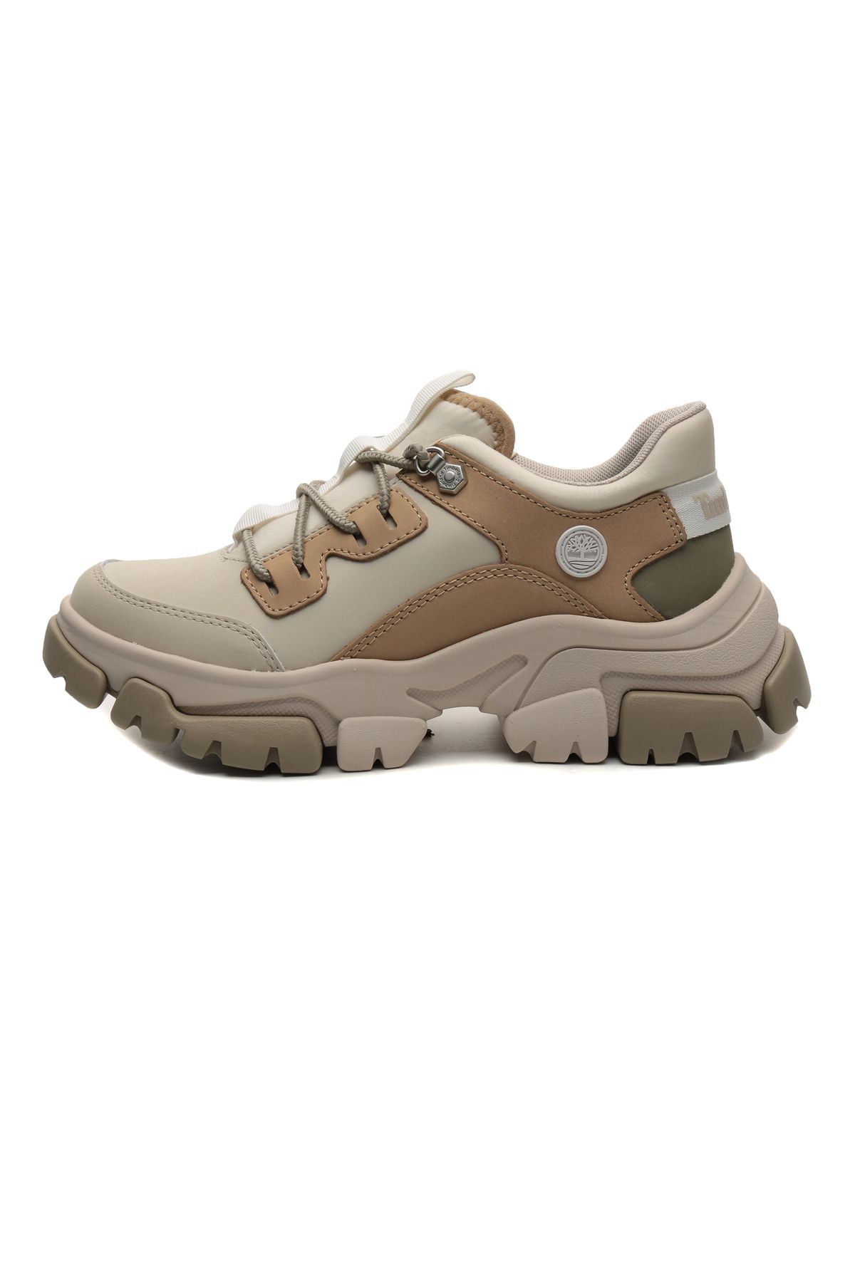 Timberland B0A5ZY8EN71-R Timberland Low Lace Up Sneaker Kadın Spor Ayakkabı Krem