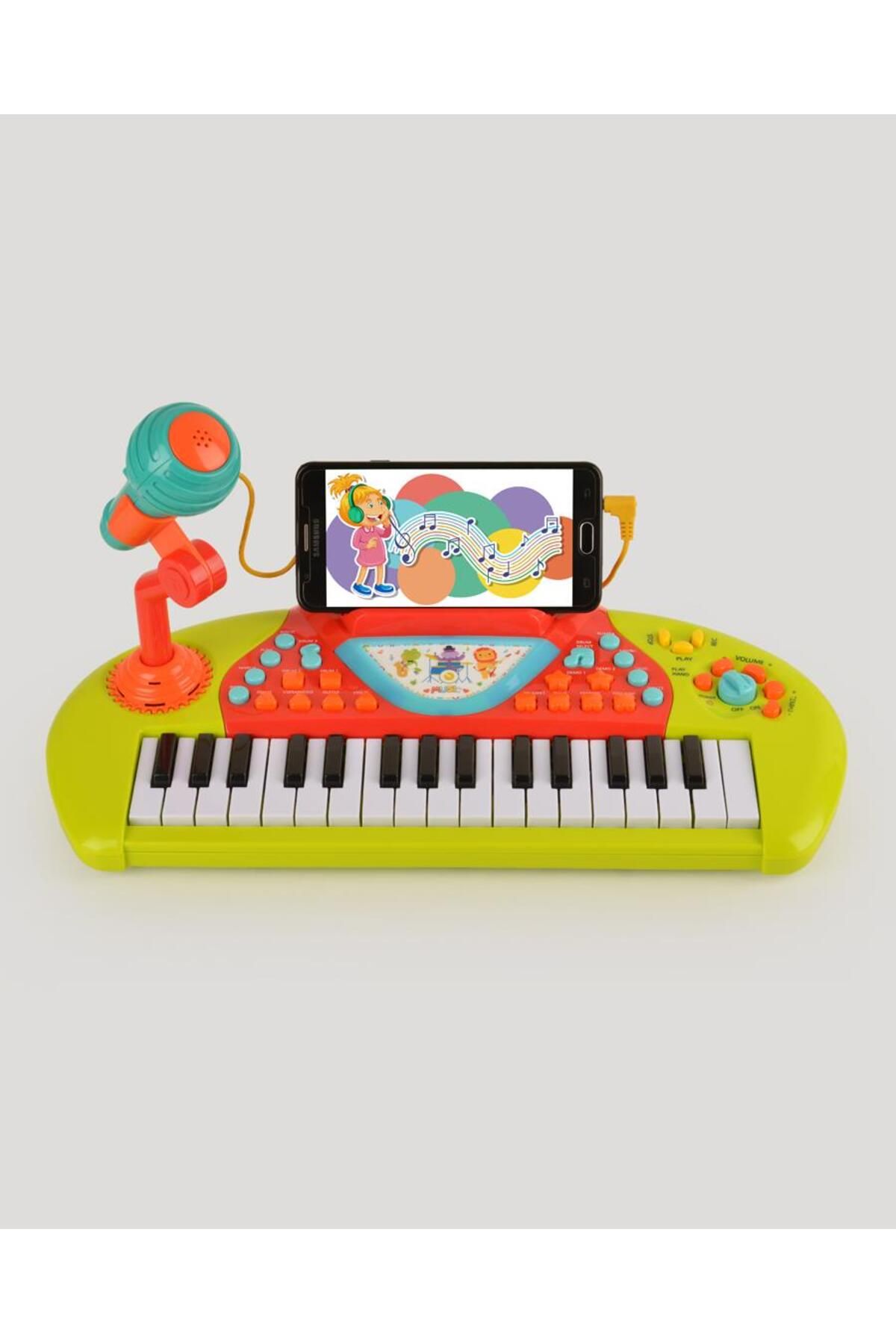 let's be child Karaoke Özellikli Müzikli Işıklı MP3 Girişli ve Mikrofonlu Çok Fonksiyonlu Piyano