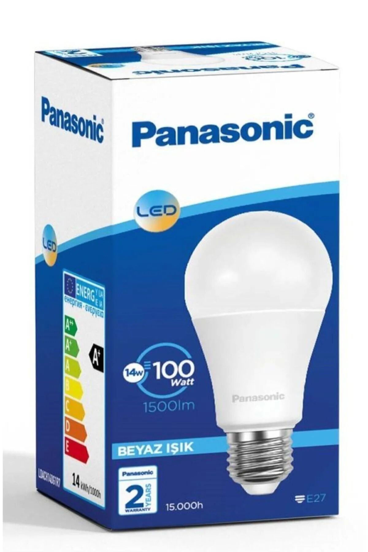 Panasonic Led Lamba 14w-100w E27 1500 Lümen Beyaz Işık A Enerji Sınıfı.