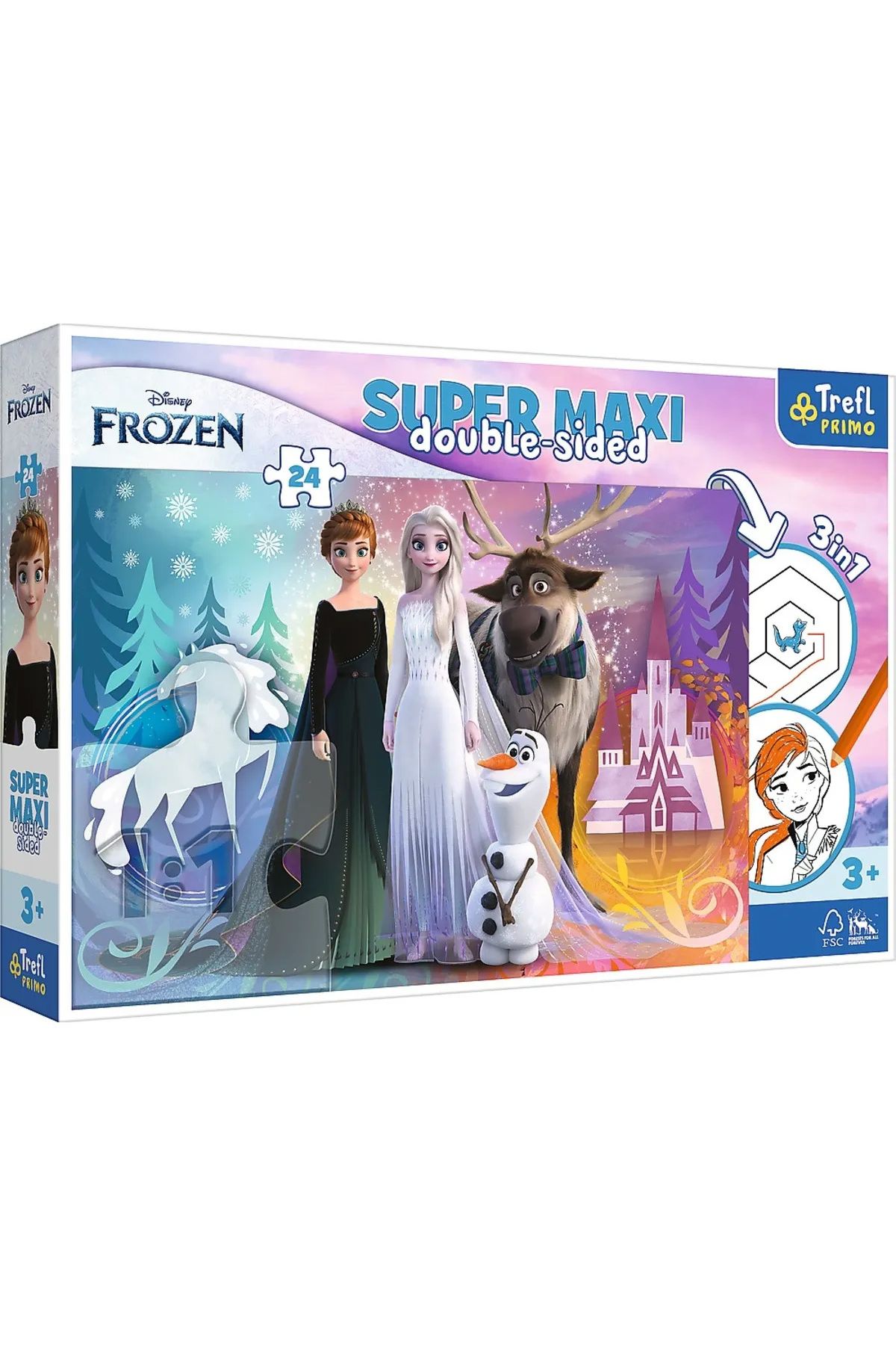 Frozen 2 24 Parça Puzzle Lila