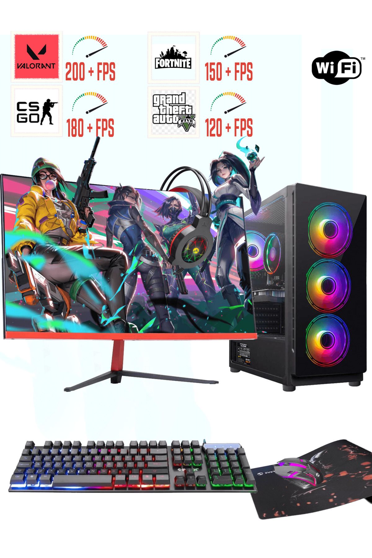 RAMTECH FF6500 i5 6500 3,2GHz İŞLEMCİ / 32GB DDR4 RAM / 4GB 1050Tİ / 240GB SSD / 23.6\'\' CURVED MONİTÖR