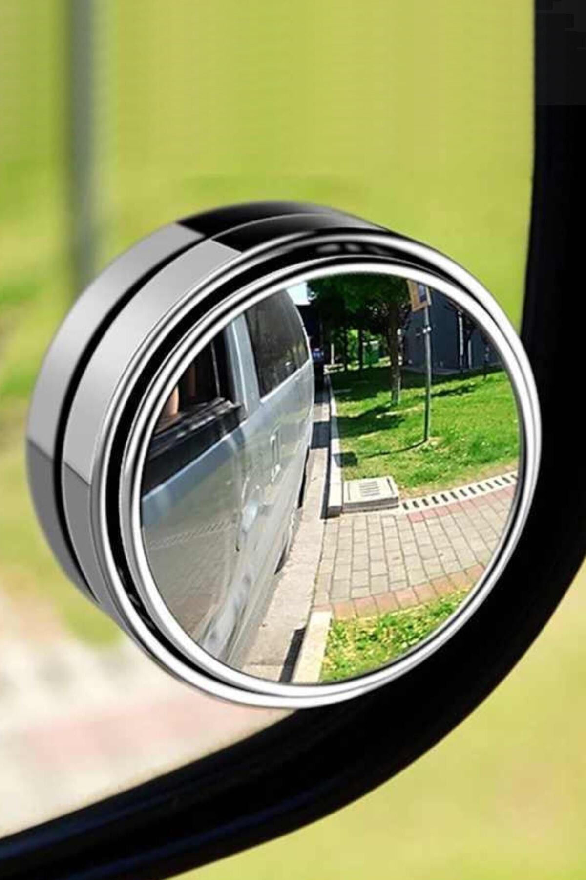 CNGZSHOP Çerçeveli Gerçek Cam Kör Nokta Aynası 360 Derece Hareketli 3m Yapışkanlı Park Yardımcısı 2 Adet