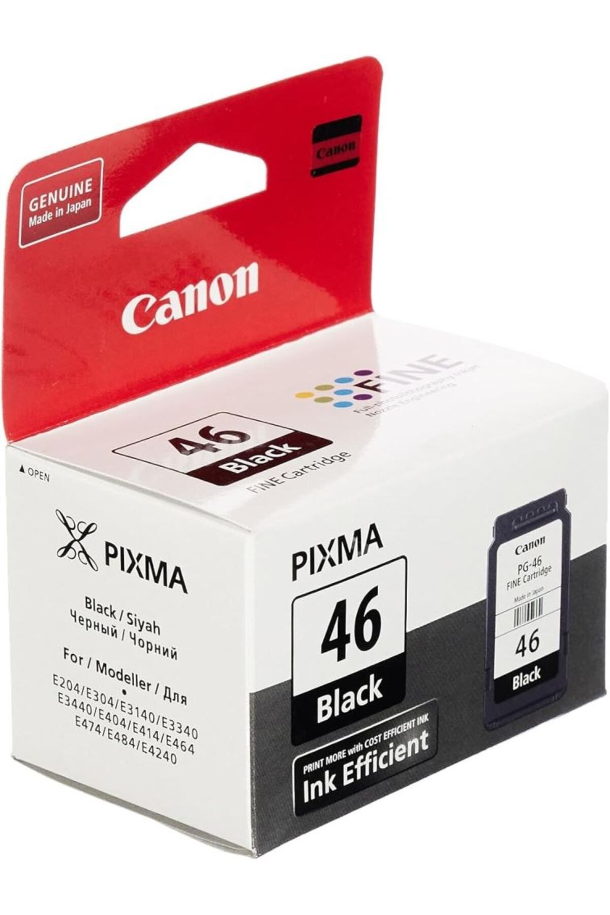 Canon PG-46 Kartuş Siyah Mürekkep Kartuşu Orijinal