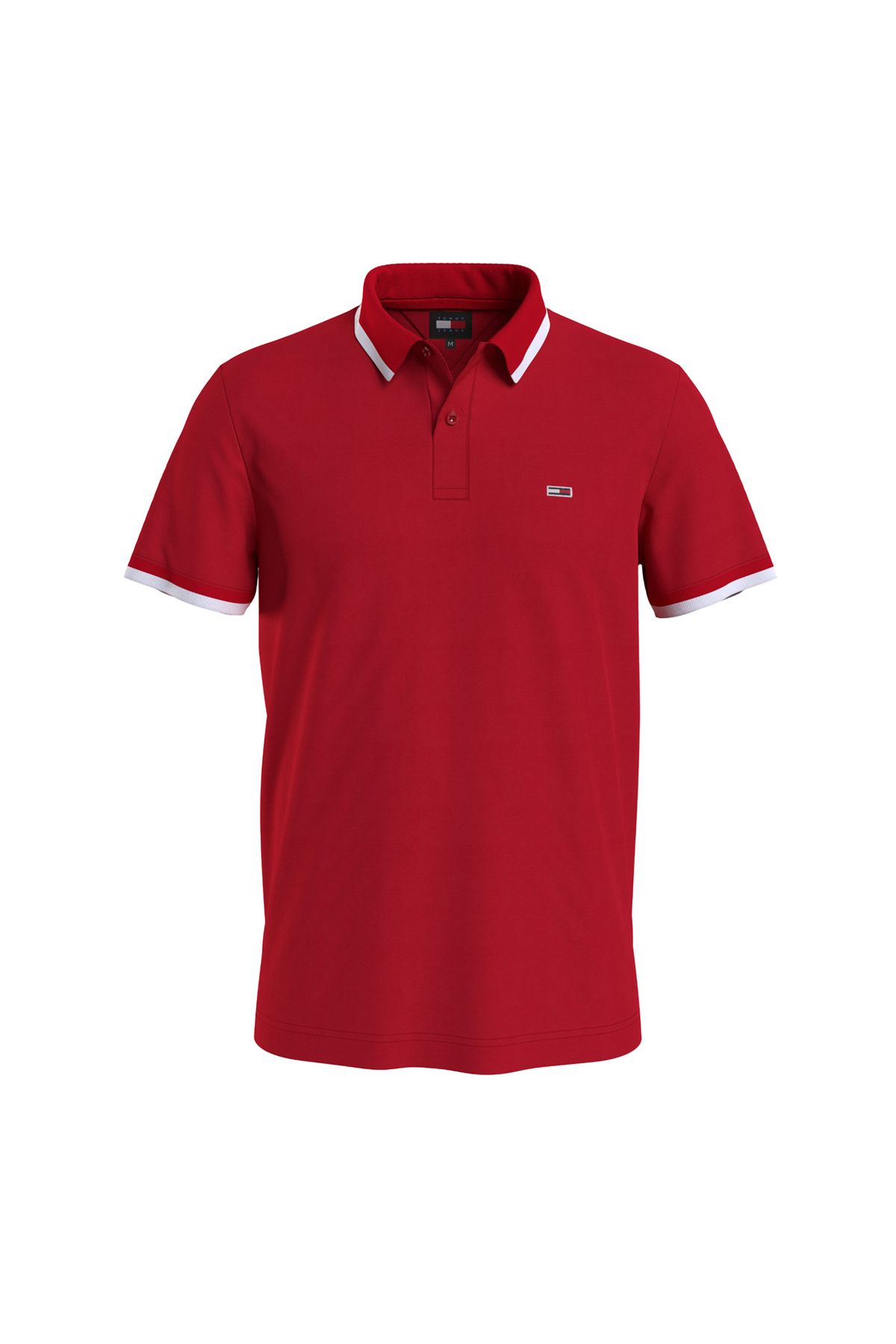 Tommy Jeans Düz Kırmızı Erkek Polo T-Shirt DM0DM18313XNL