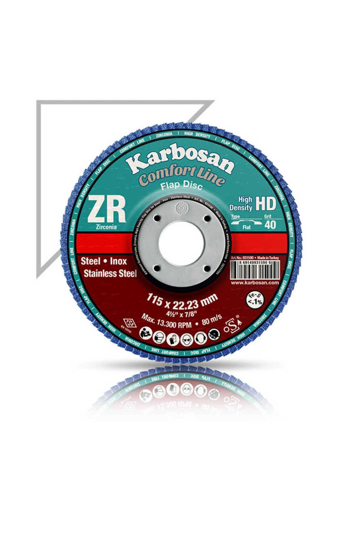 KARBOSAN 115x22x40 Kum Flap Disk Zr