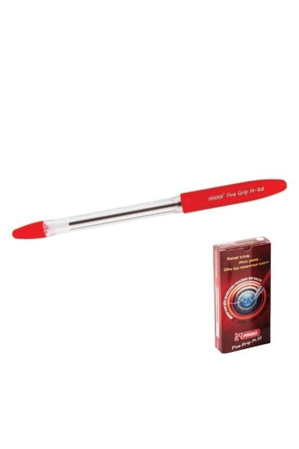 Mikro Fine Grip Tükenmez Kalem M-35 Kırmızı
