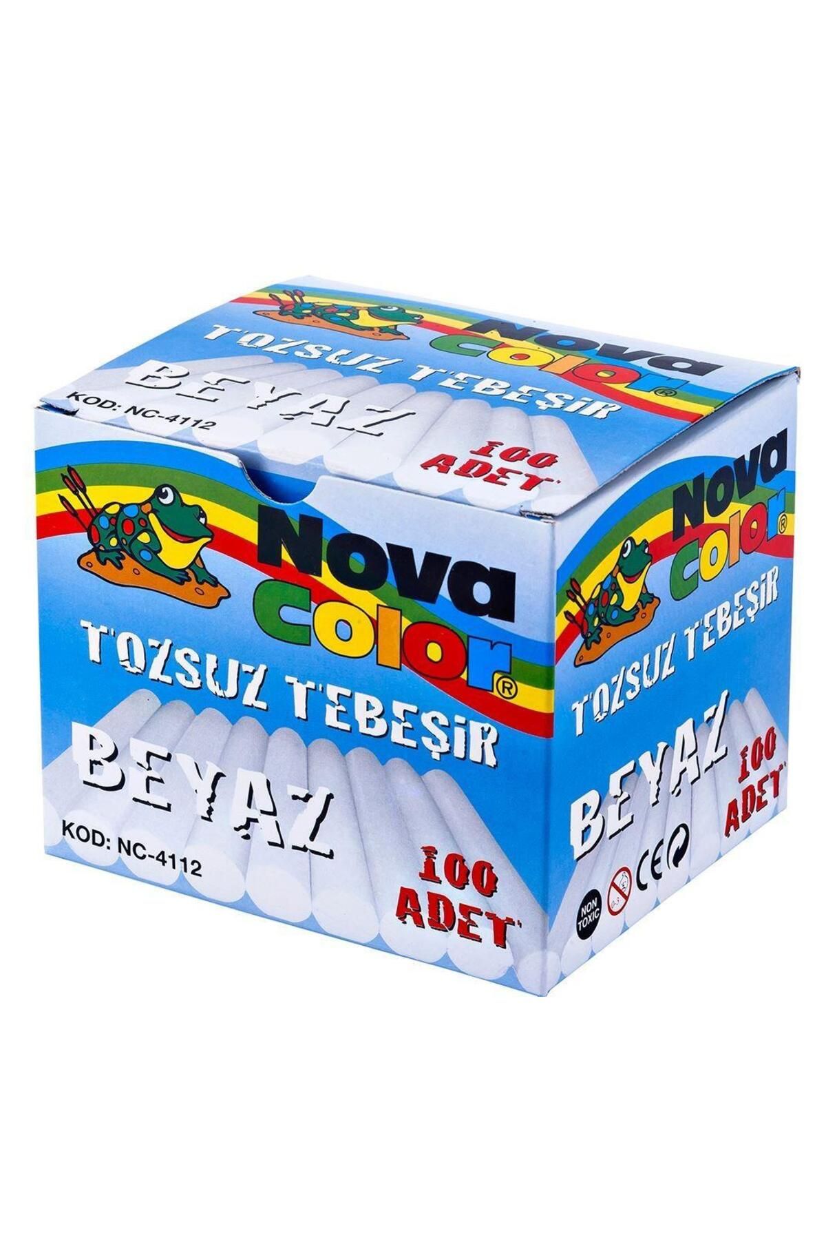 Nova Color Tozsuz Tebeşir Beyaz 100 Lu Nc-4112