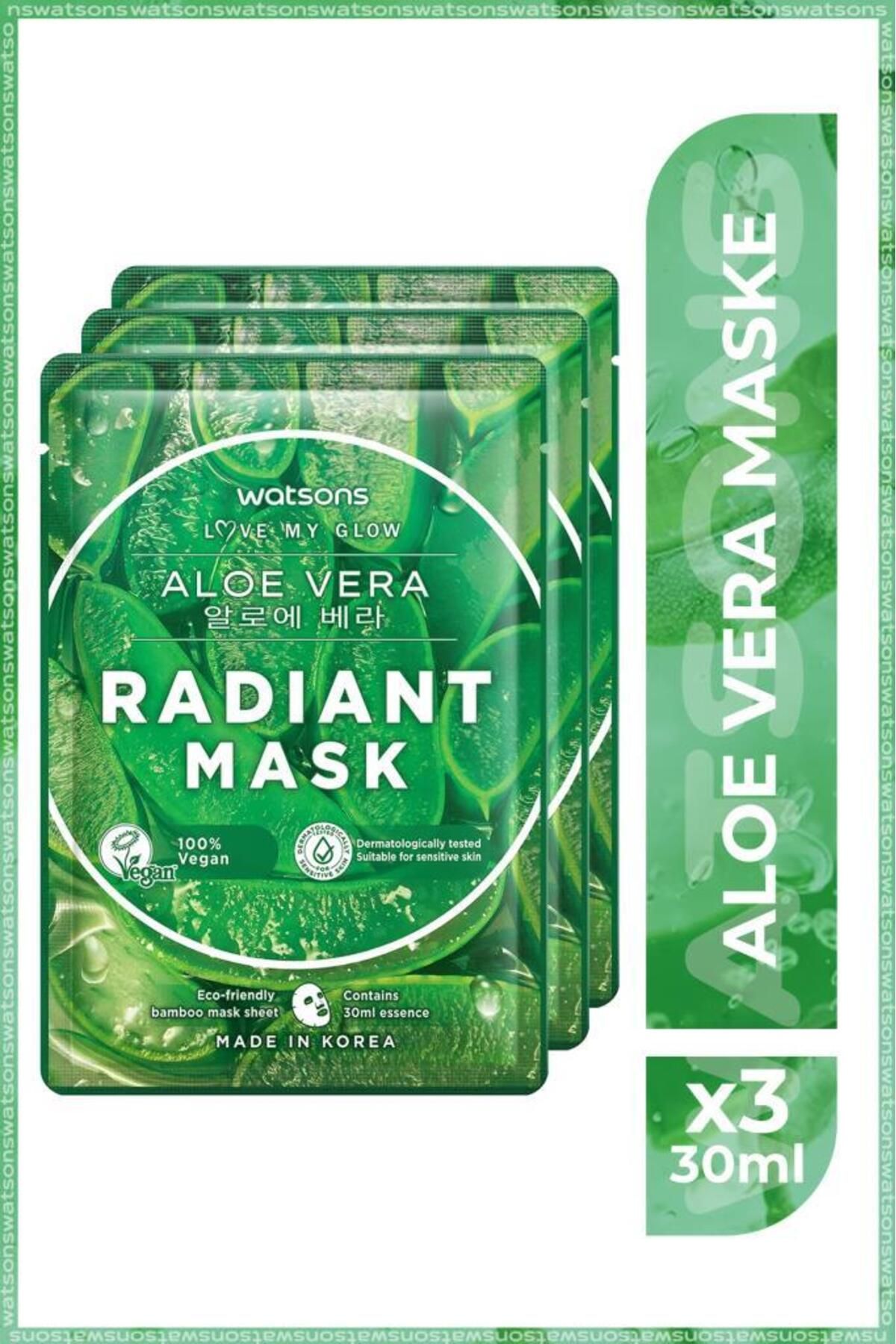 Watsons Fruity Maske Aloe Vera Radiant Maske * 3 Adet