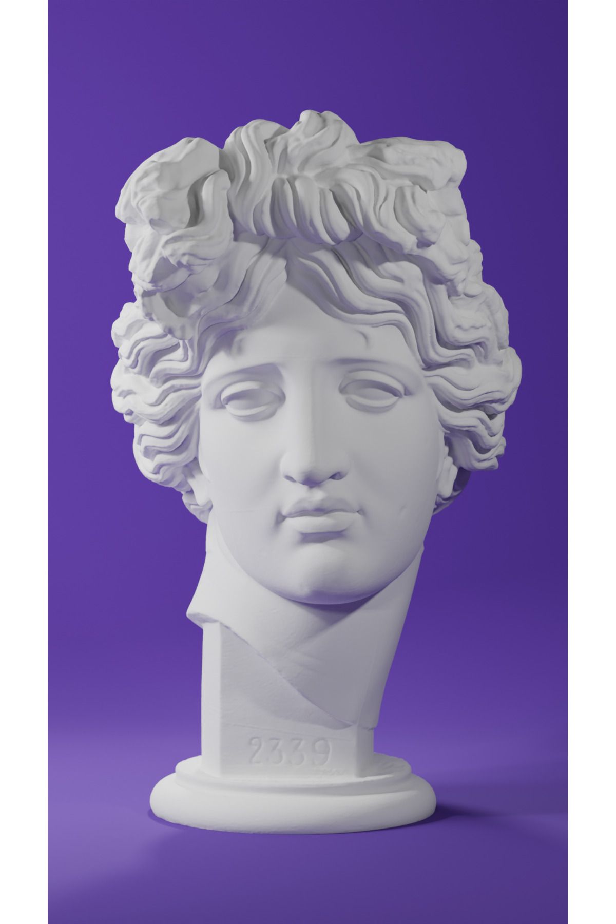 Cuboid 3D Küçük Boy 10cm Dekoratif ' Apollon ' Heykel Figür Beyaz Renk Küçük Boy 10cm