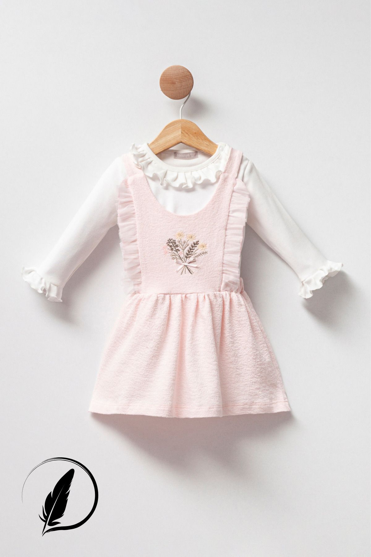 Cassiope Mini Princess Kız Bebek 2'li Takım Jakarlı Örme Kumaş