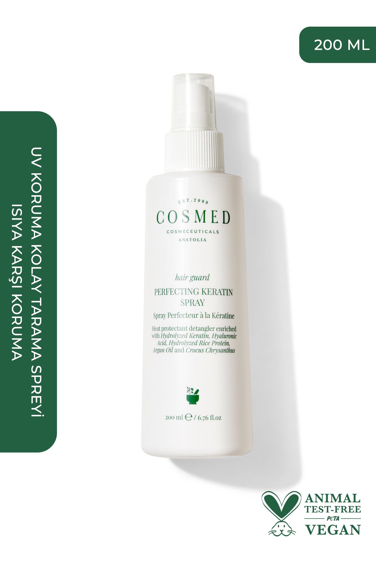 COSMED Hair Guard Perfecting Keratin Spray-ısı Koruyucu Saç Spreyi-200 ml