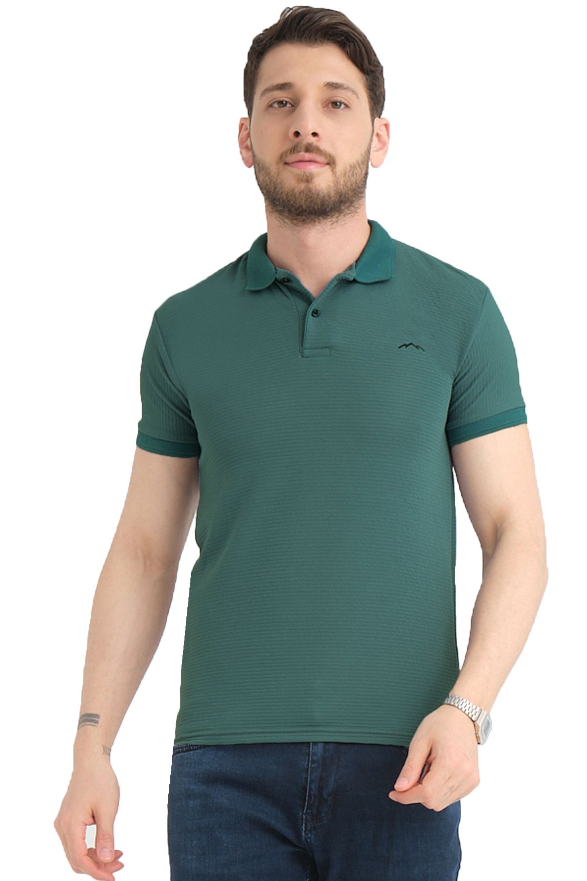 Varetta Erkek Yeşil Polo Yaka Yazlık Pamuklu Kısa Kollu T shirt