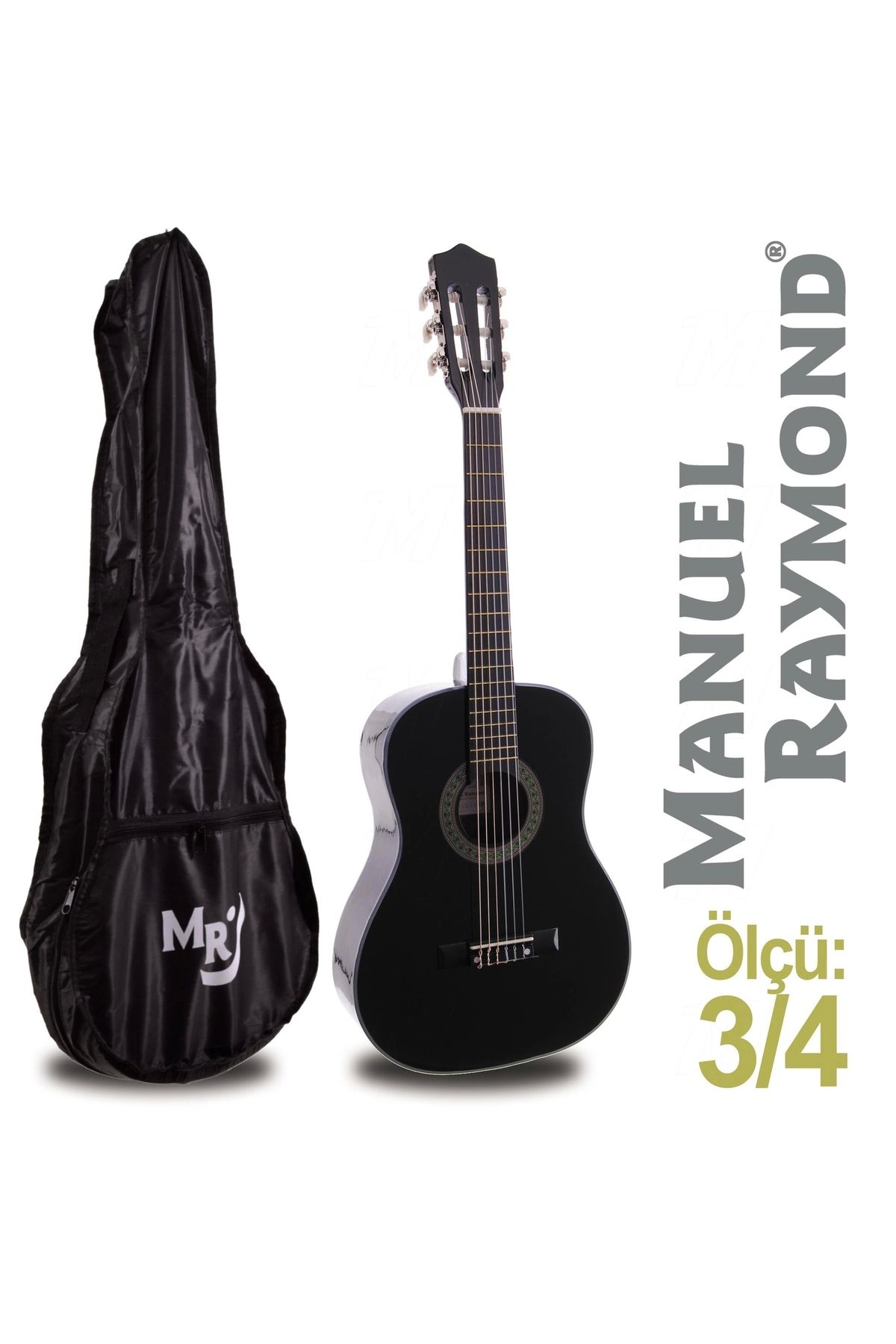 Genel Markalar Klasik Gitar Junior Manuel Raymond MRC87BK (KILIF HEDİYE)