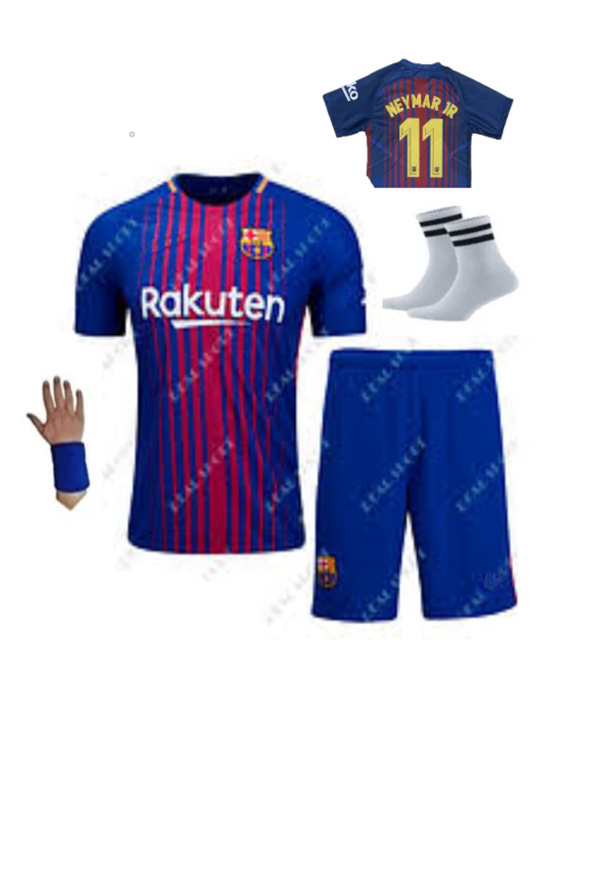 yenteks Neymar Jr Barcelona 2018 Sezon 4 Lü Set Çocuk Forma Takımı Retro Özel Tasarım