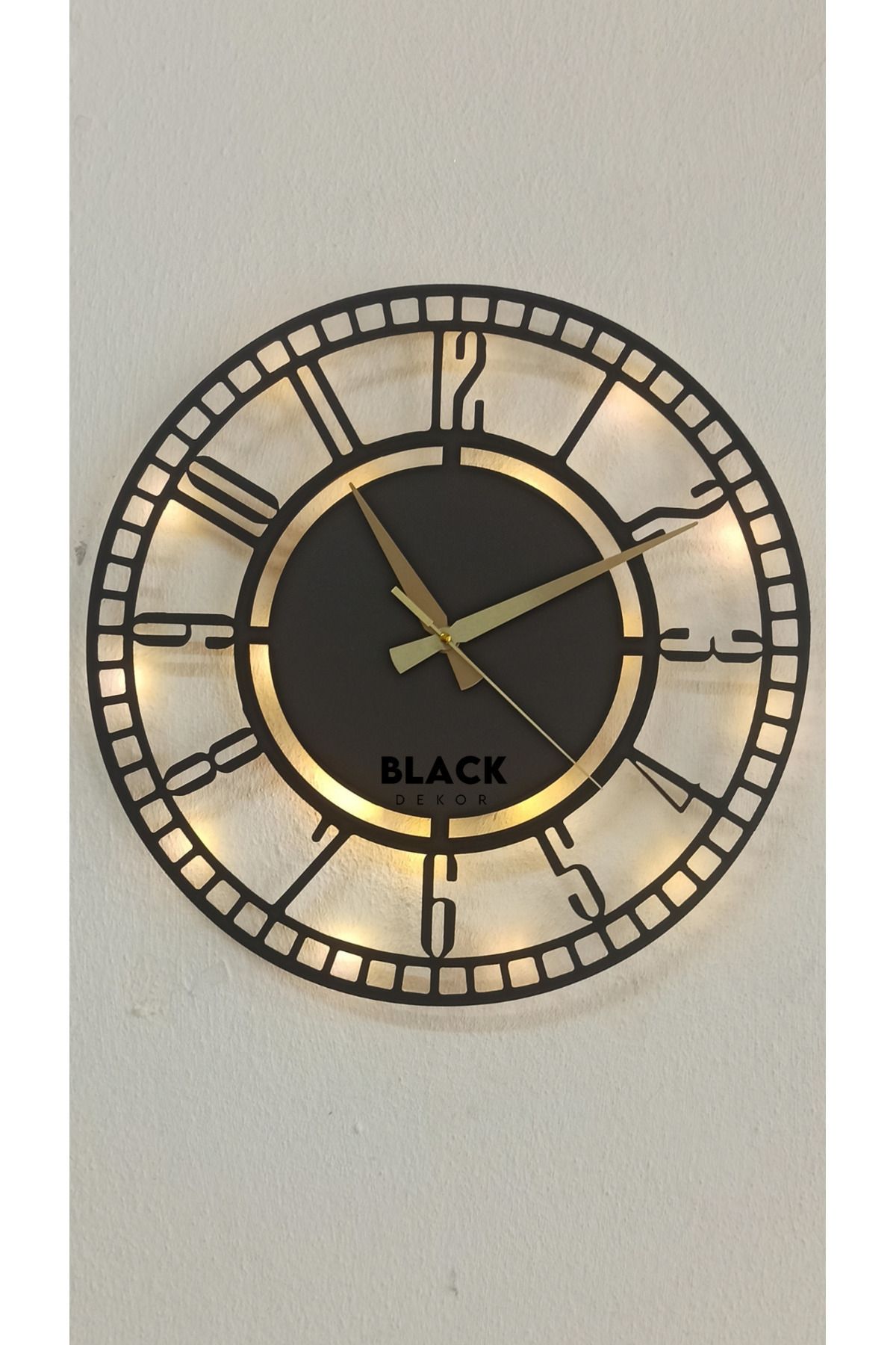 Blackdekor Modern Duvar Saati Oturma Odası Duvar Saati Misafir Odası Saati Mutfak Duvar Saati
