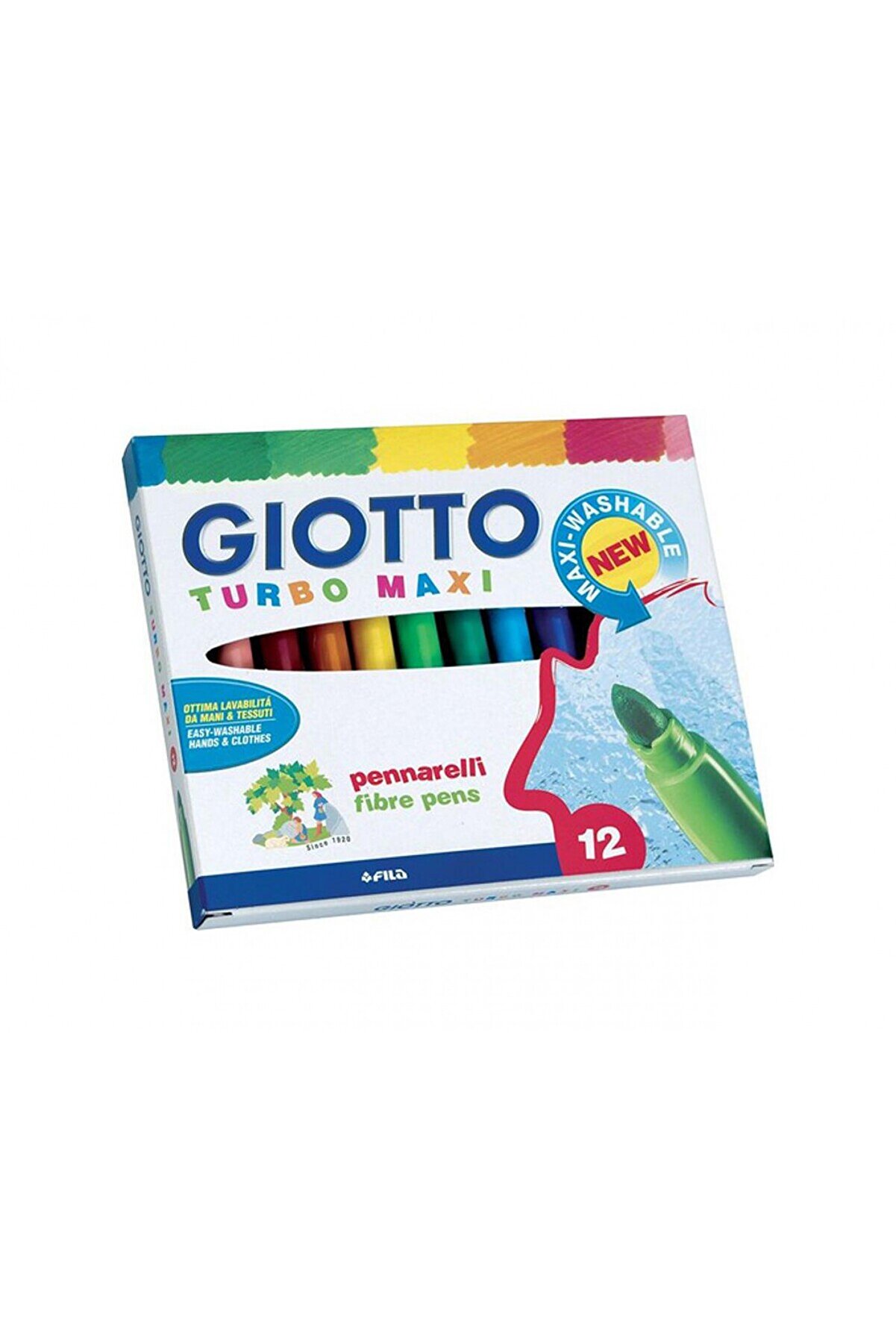Giotto 12 Renk Turbo Maxı Jumbo Boya Kalemi 454000