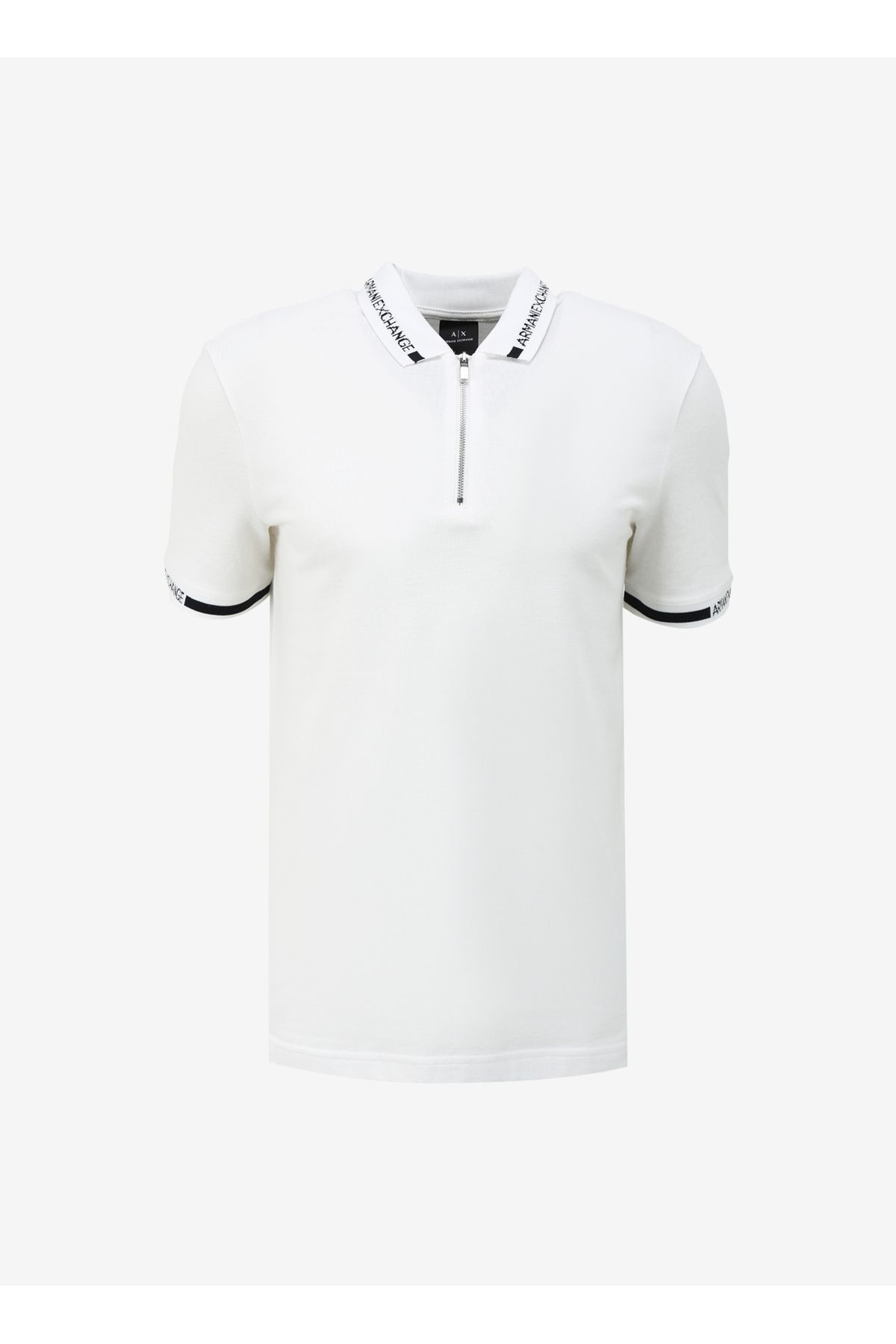 Armani Exchange Düz Kırık Beyaz Erkek Polo T-Shirt 3DZFLH ZJM5Z 1116