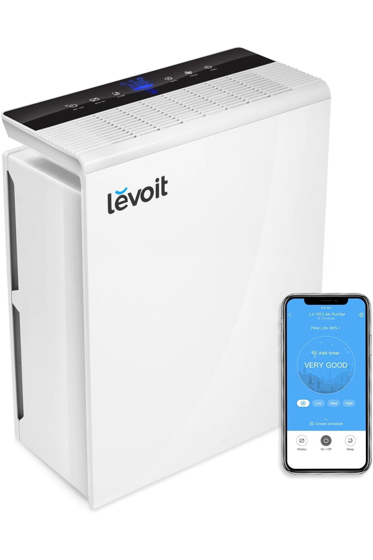Levoit Home WiFi Hepa Hava Temizleme Cihazı, Hava Kalitesi Göstergesi