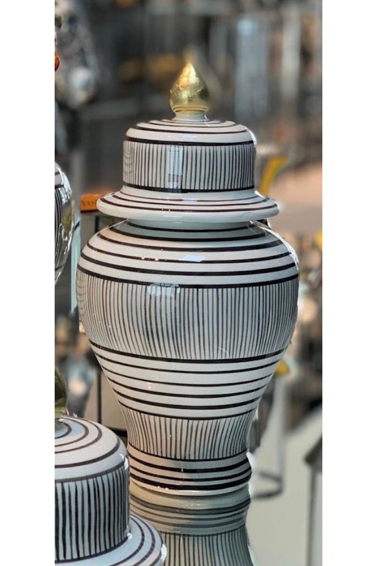 MIARIK DESIGN & DEKORASYON Dekoratif Tekli Şah Küp Vazo