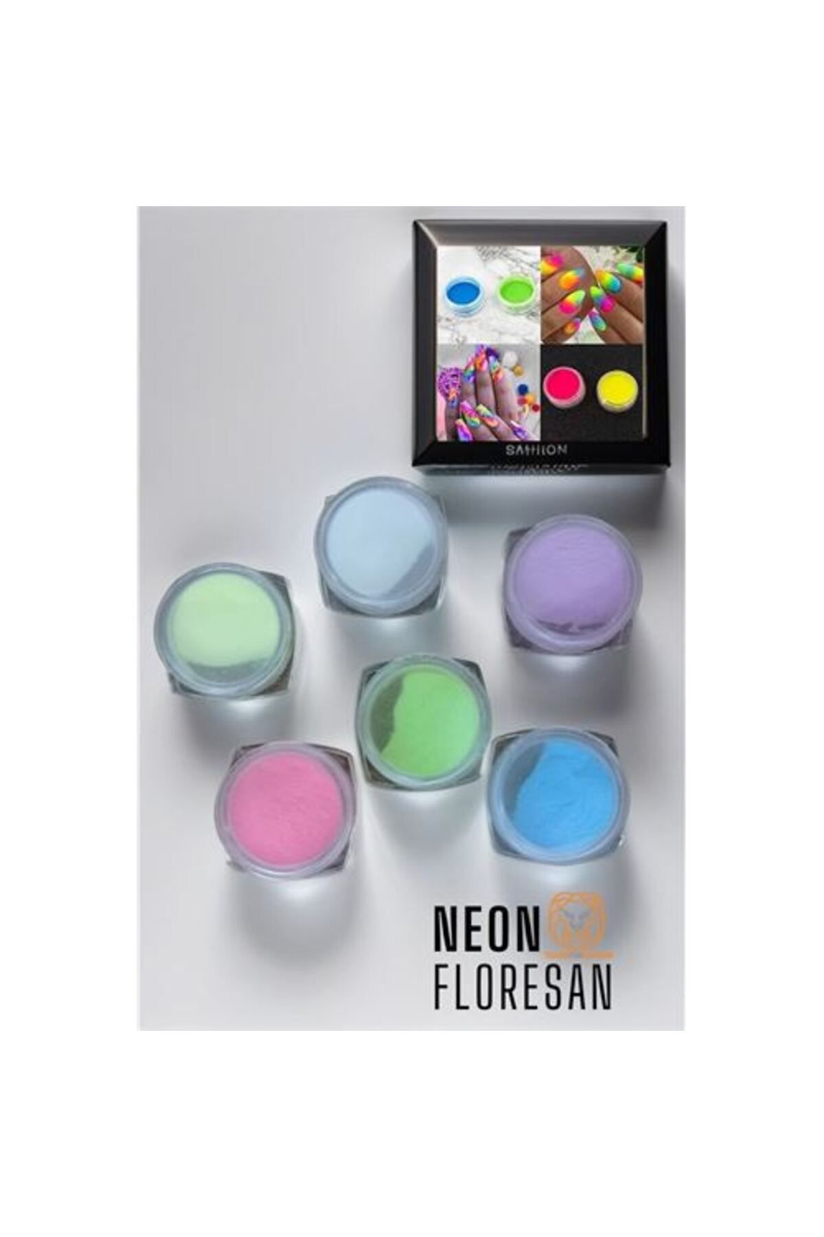 ModaCar Transformacion Tırnak Sanatı Tozu Neon Floresan Renkler 720377