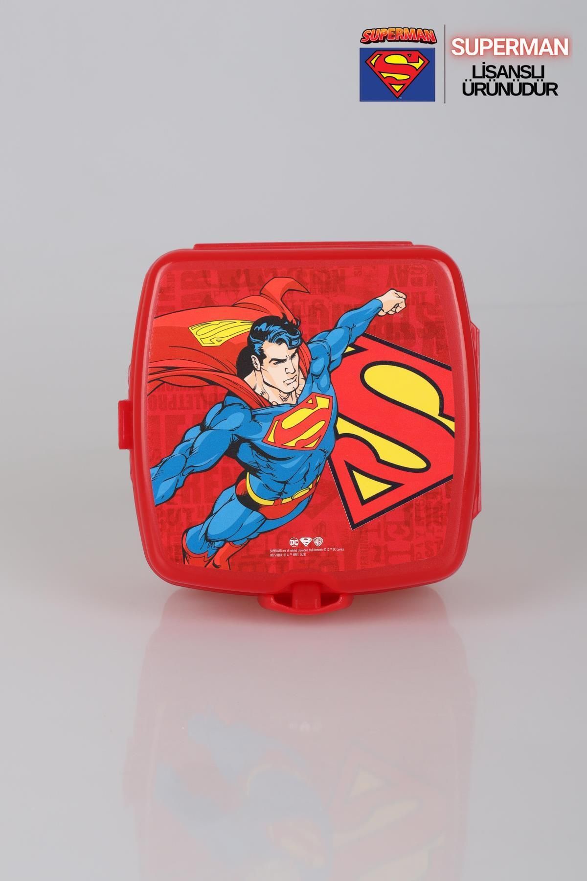 Superman LİSANSLI SUPERMAN 2 KATLI BESLENME KUTUSU / LUNCH BOX