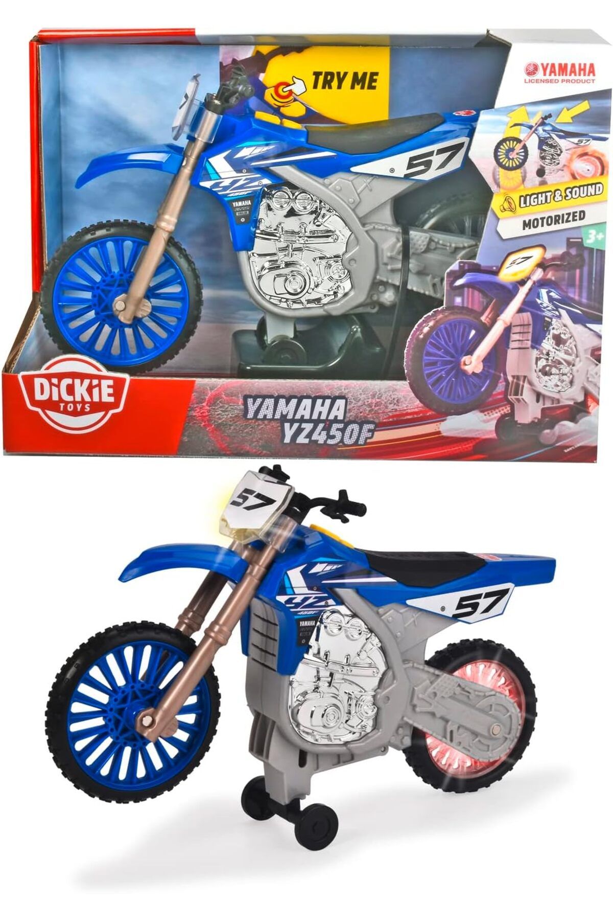 Genel Markalar Dickie, 203764014, Yamaha Motosiklet, Motorize Teker, Şaha Kalkma, Işıklı Ve Sesli, Pilli