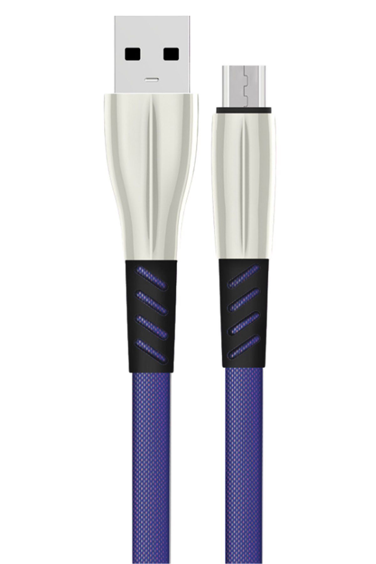 Konfulon S88 Metal Uçlu Micro USB Kablo 1M 2.4A - Mavi 374113