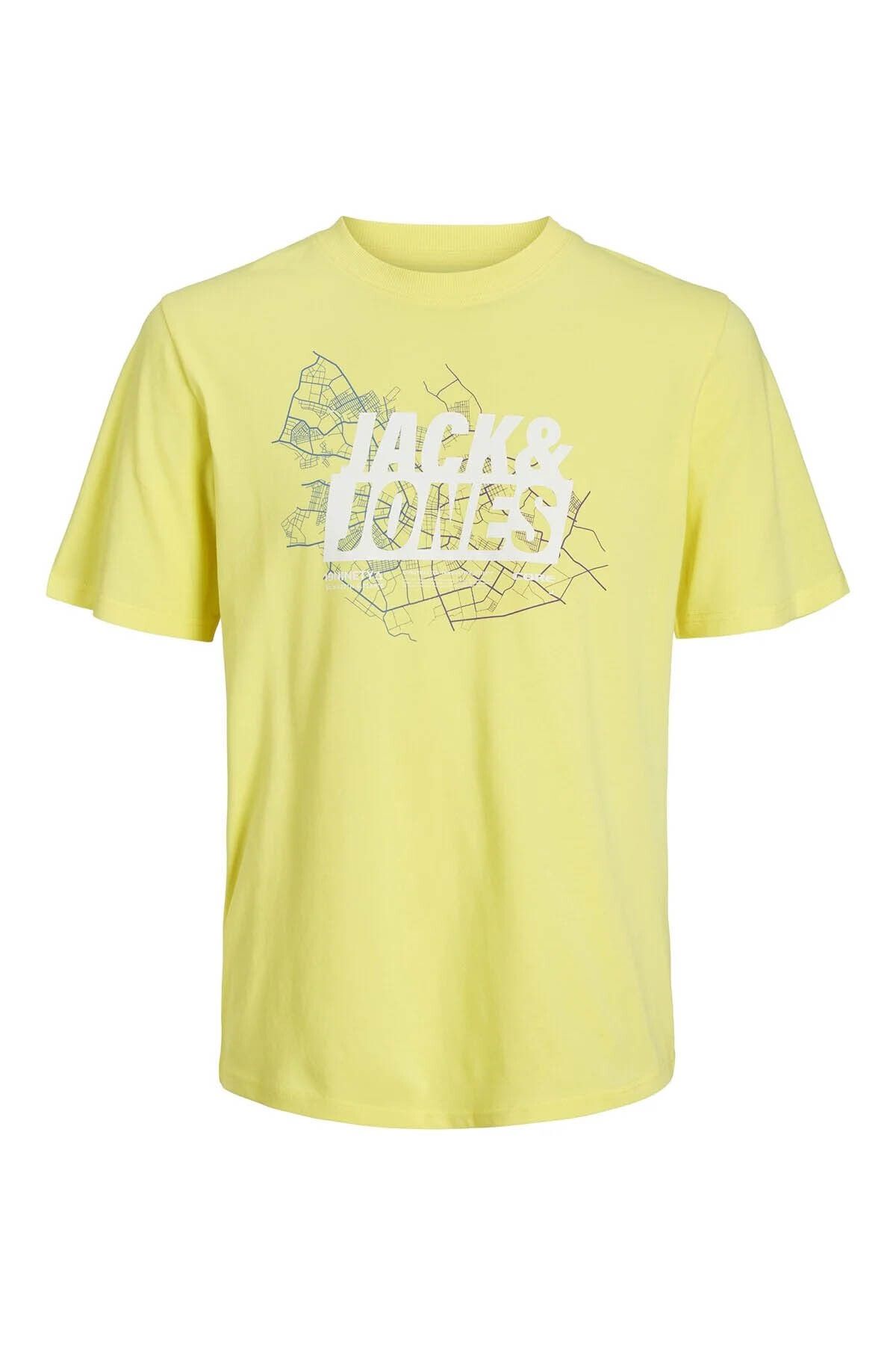 Jack & Jones Erkek T-shirt Sarı 12252376