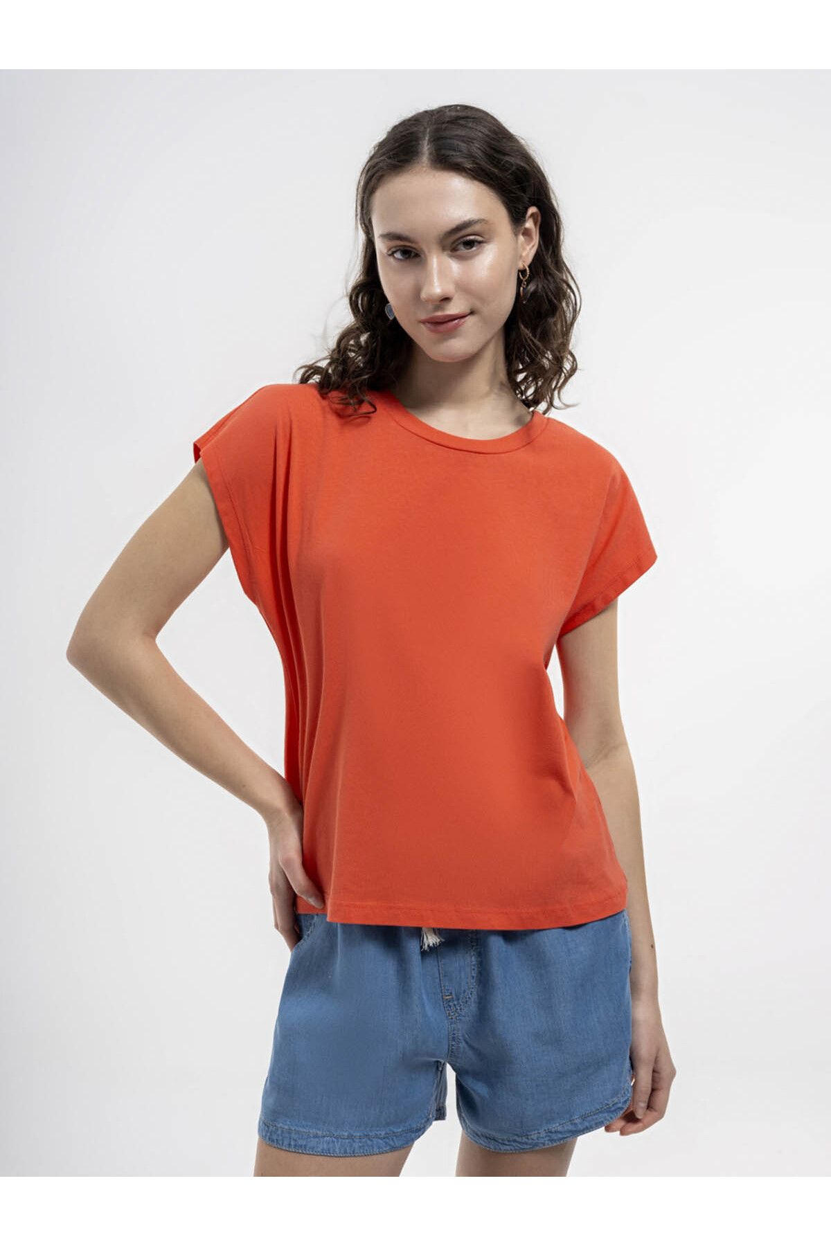 Loft Kadın T-shirt Turuncu Lf2035304