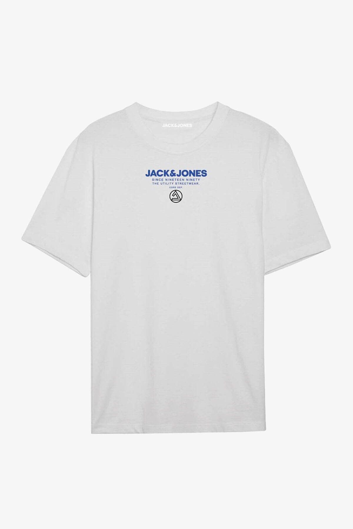 Jack & Jones Erkek T-shirt Beyaz 12256163