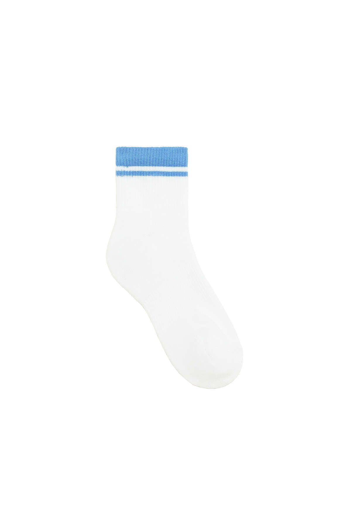 Oysho Pamuk karışımlı çizgili classic spor çorabı